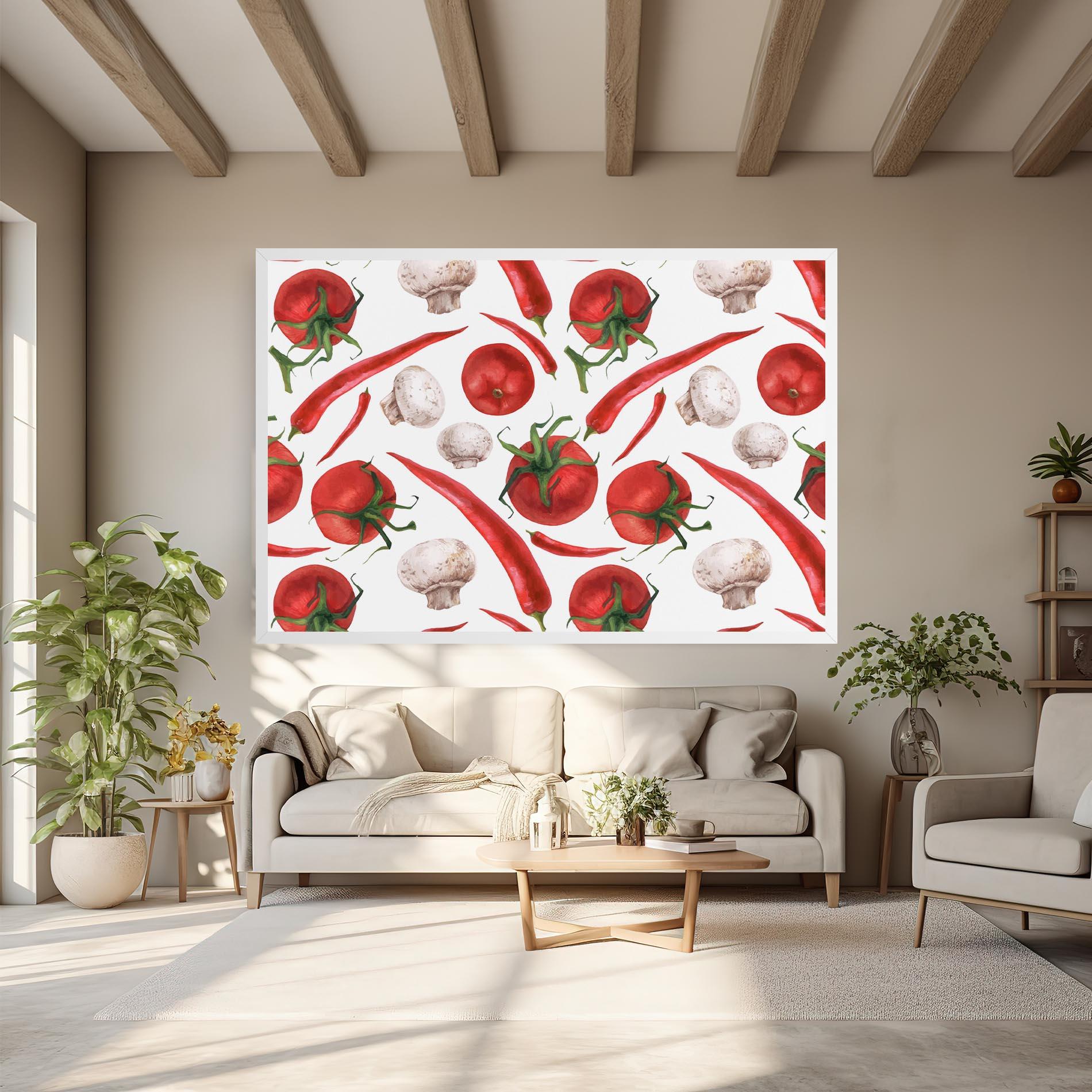 Leinwandbild Floating Tomato mockup 6