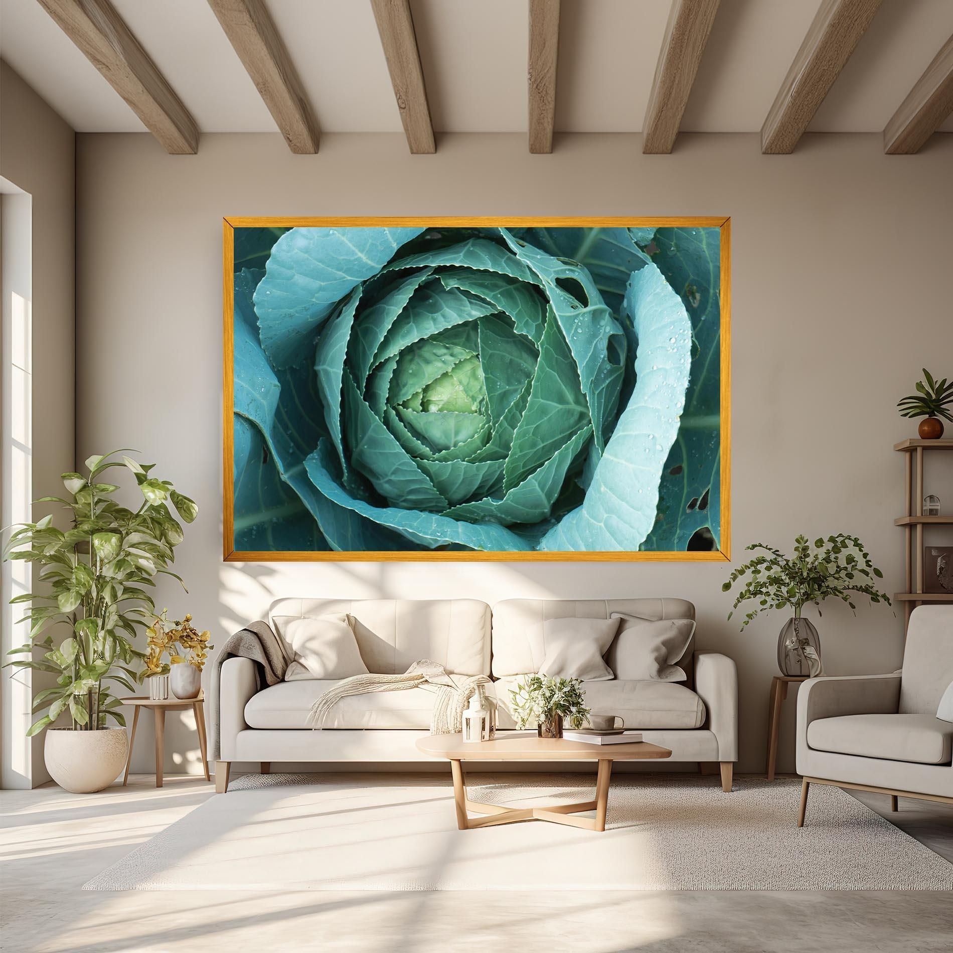 Leinwandbild Blue Lettuce mockup 6