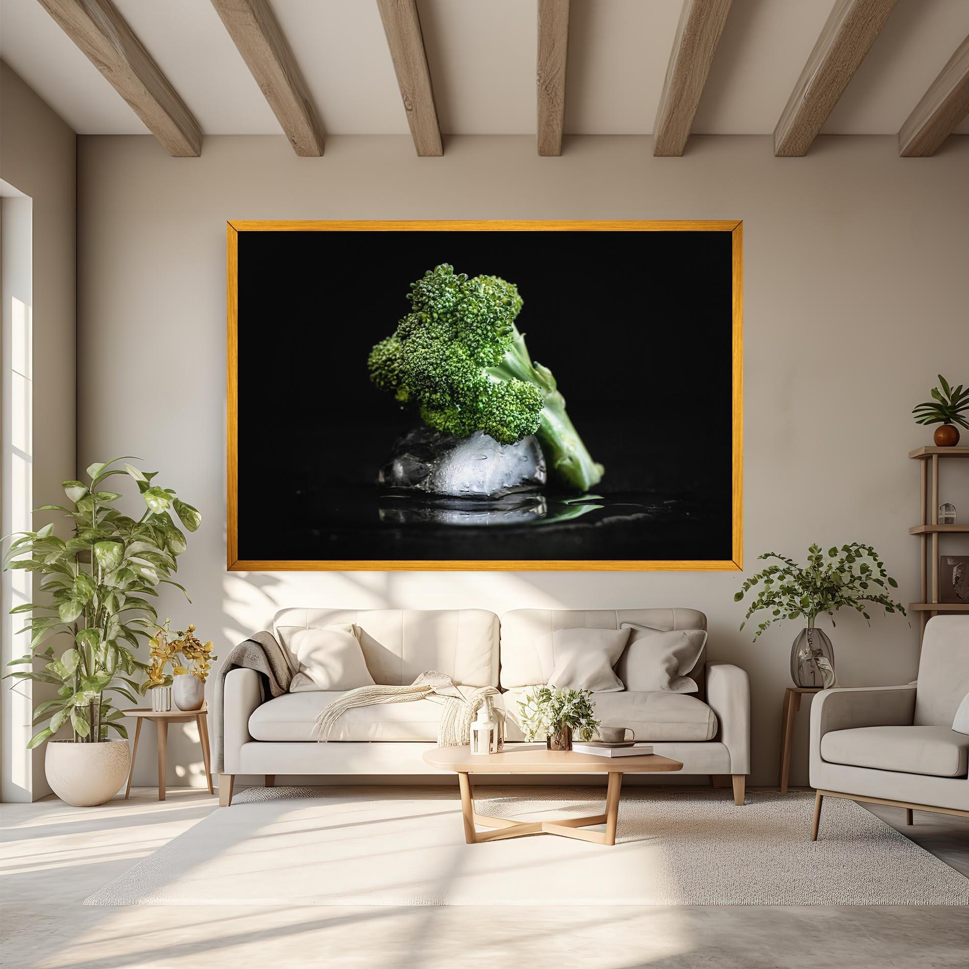 Leinwandbild Broccoli Water mockup 6