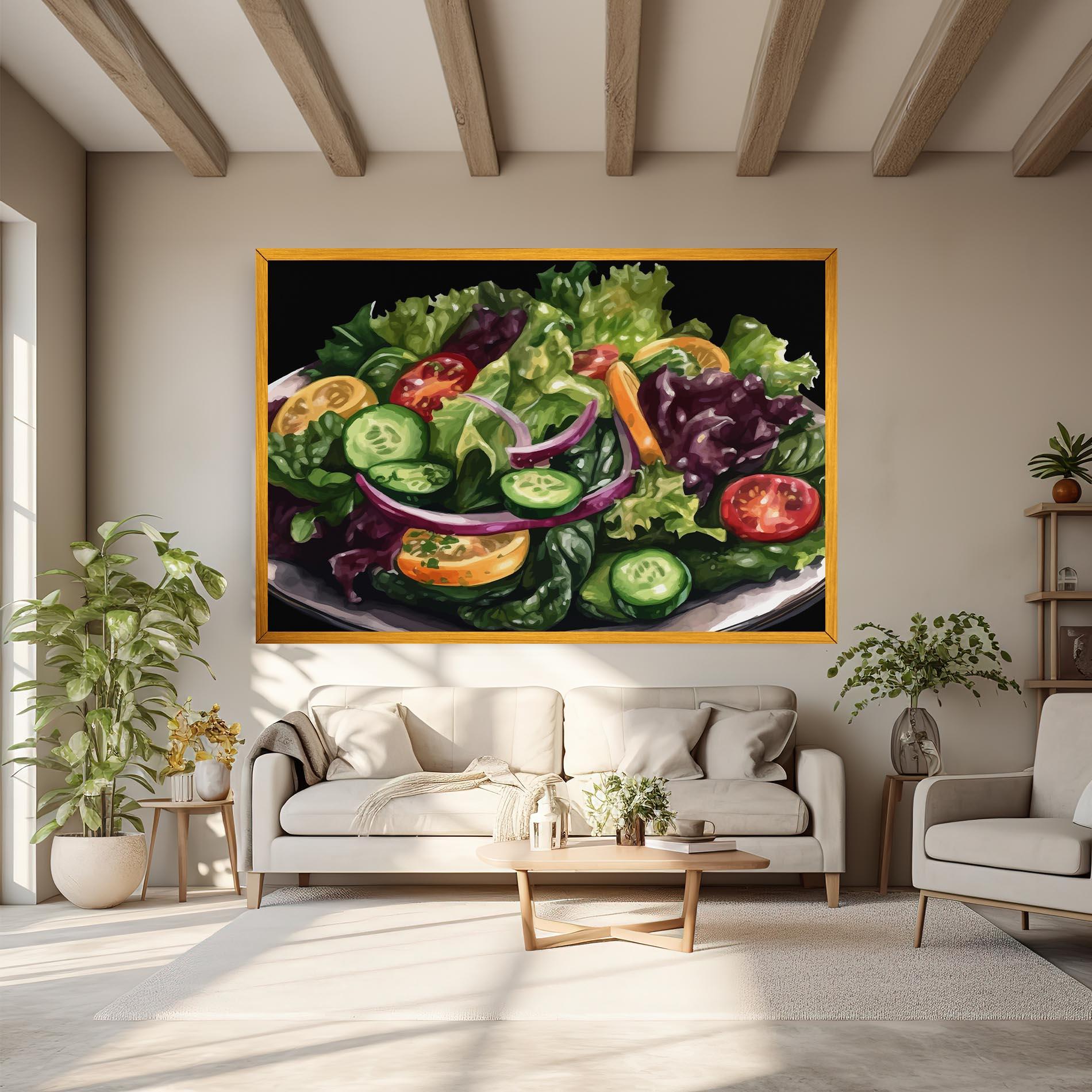 Leinwandbild Cucumber Salad mockup 6