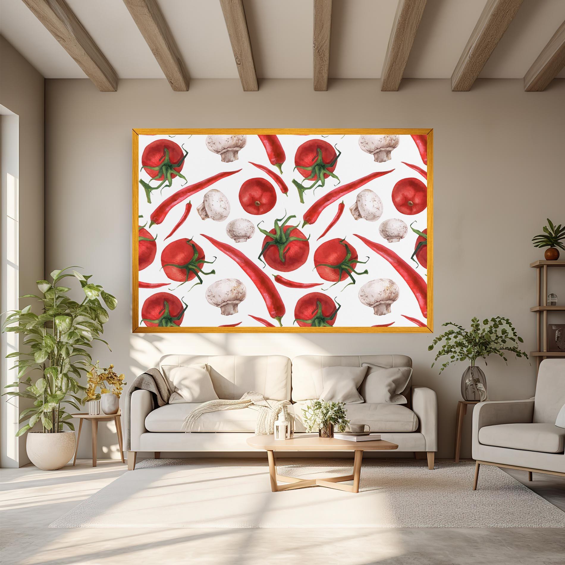 Leinwandbild Floating Tomato mockup 6