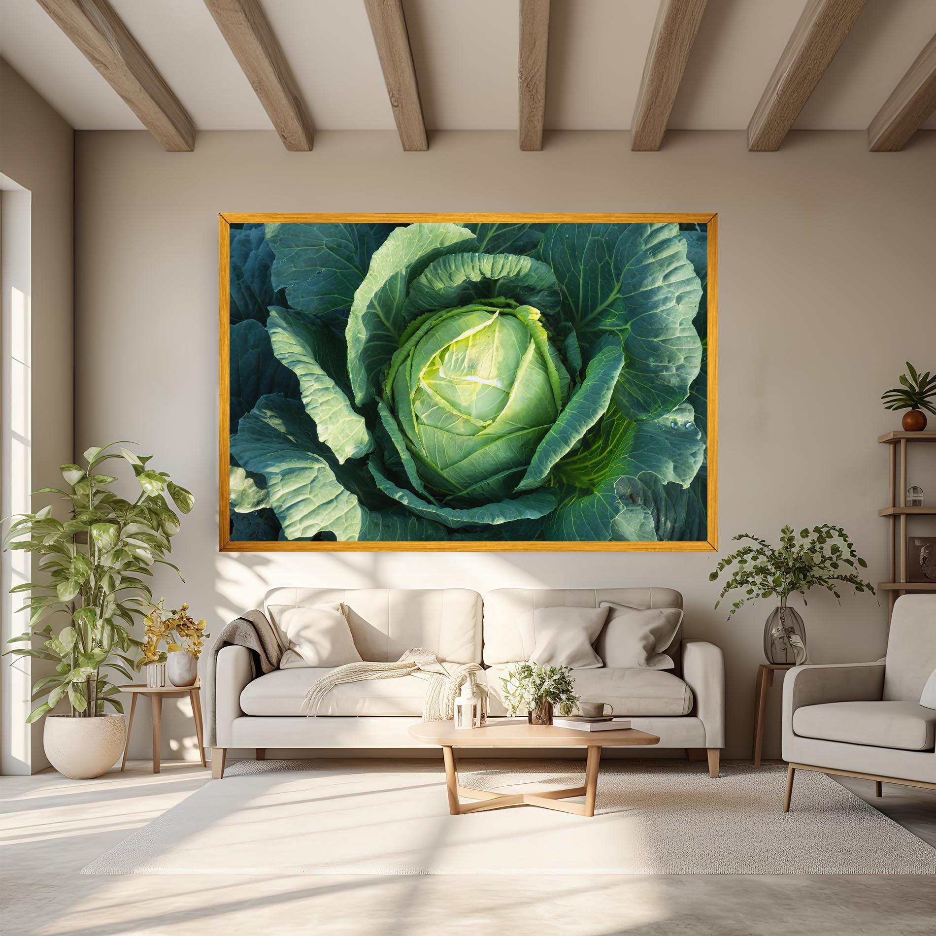 Leinwandbild Green Lettuce mockup 6