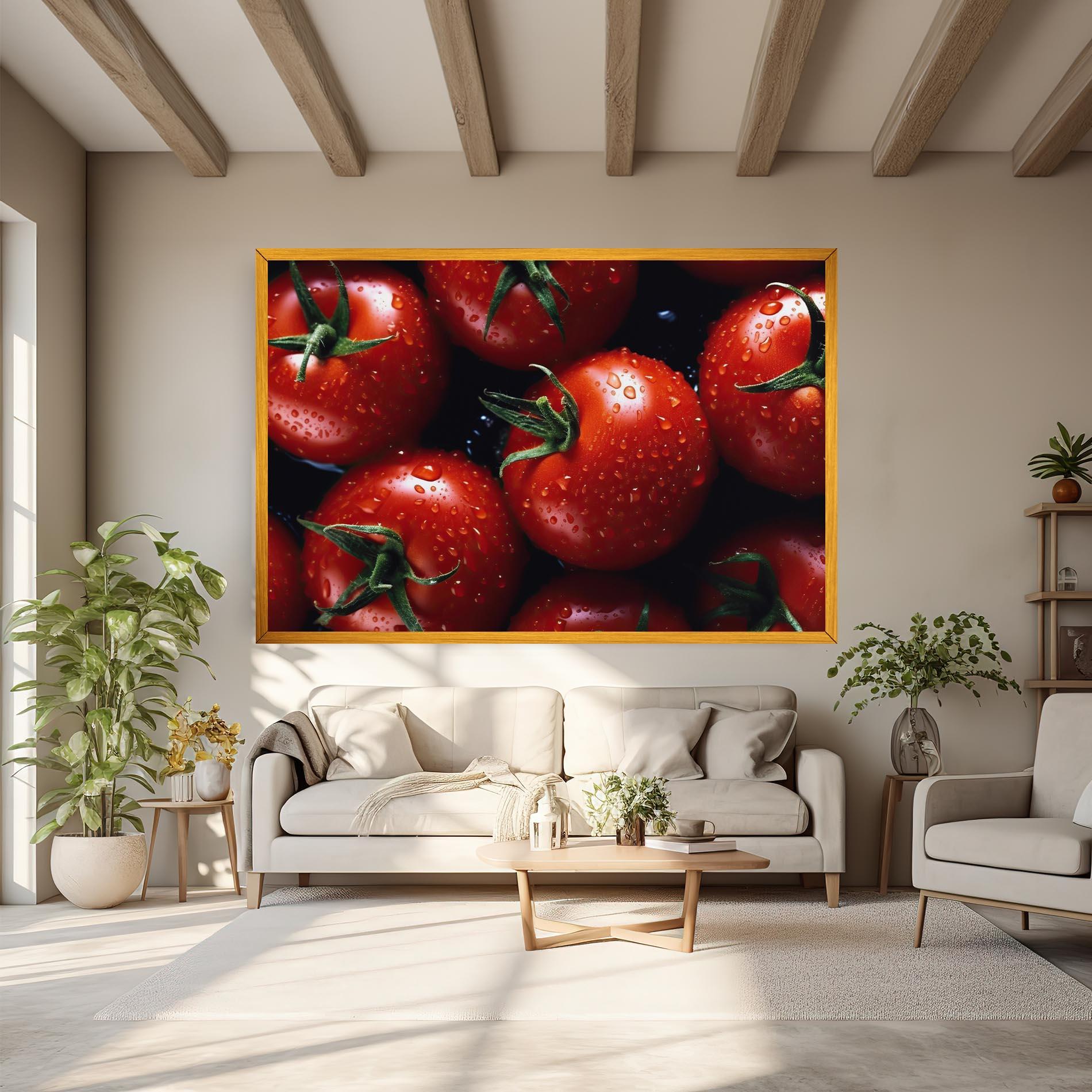 Leinwandbild Red Wet Tomato mockup 6