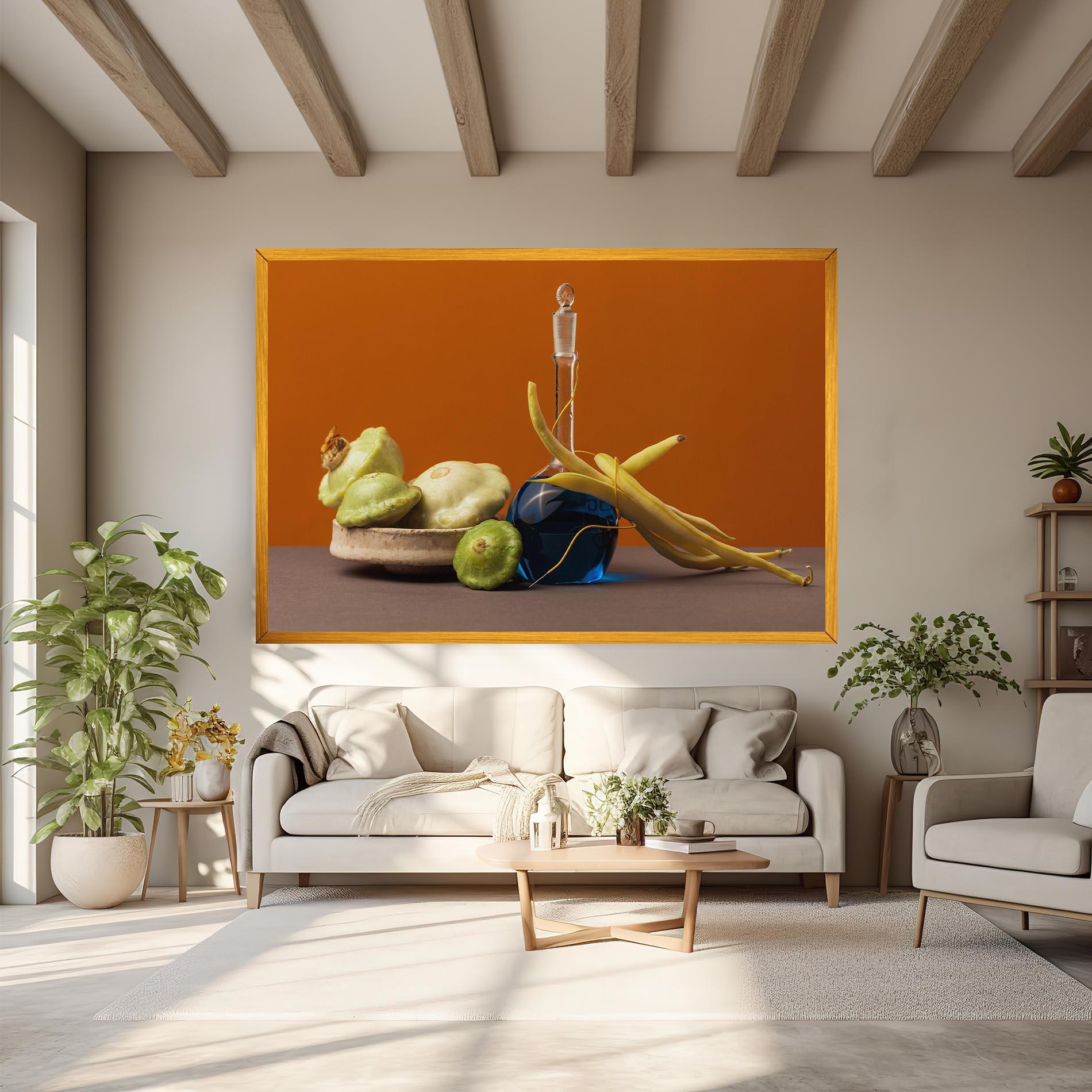 Leinwandbild Vegetables Blue Liquid mockup 6