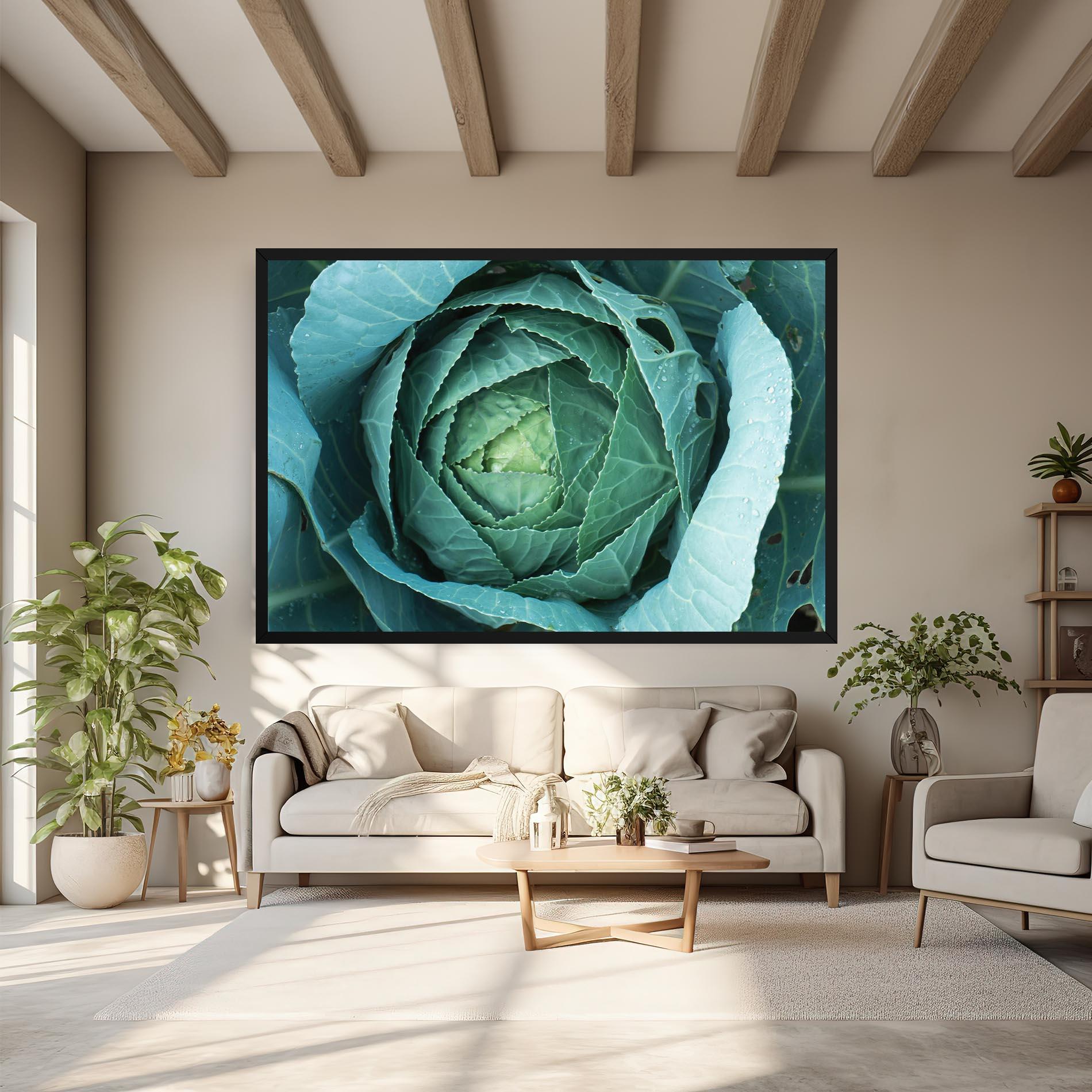 Leinwandbild Blue Lettuce mockup 6