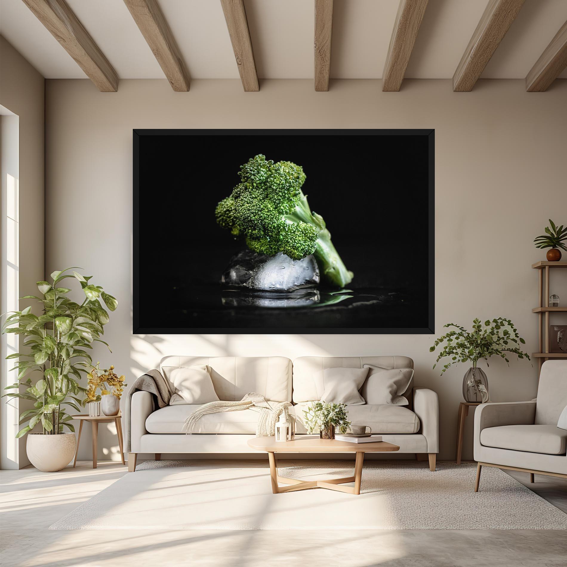 Leinwandbild Broccoli Water mockup 6