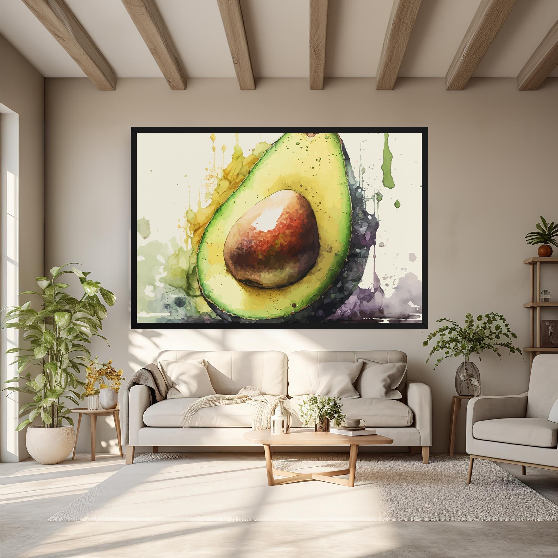 Leinwandbild Green Avocado Art mockup 6