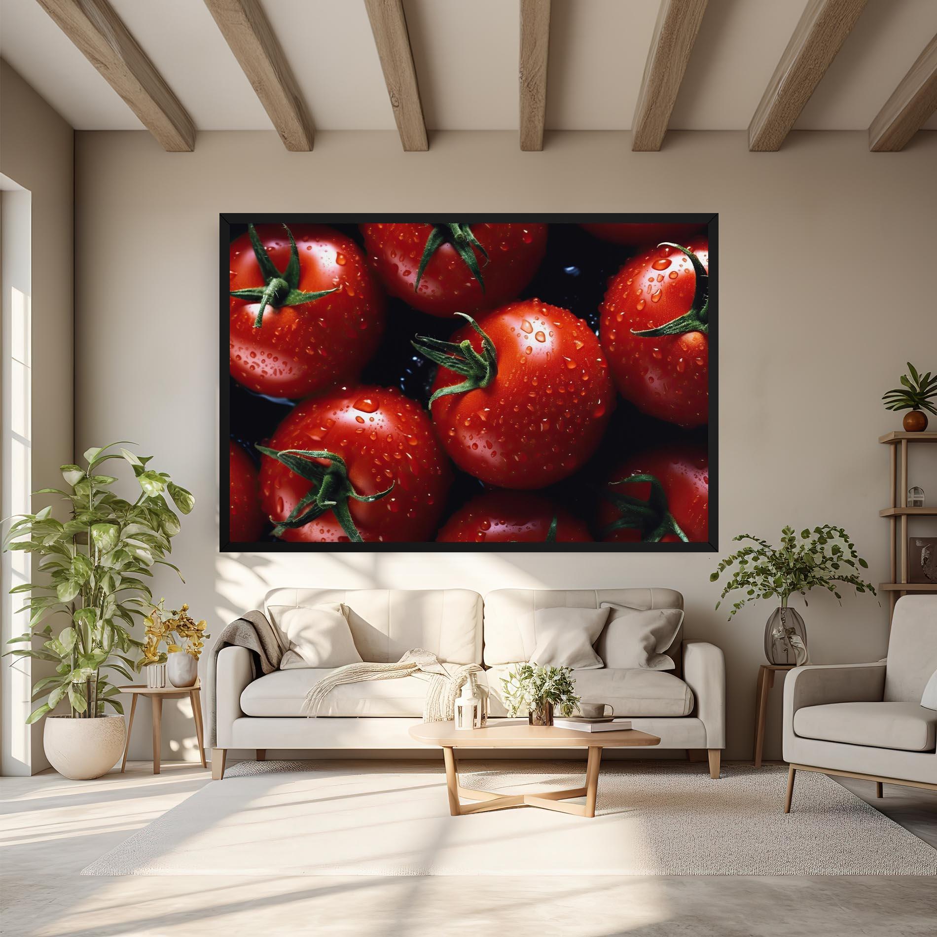 Leinwandbild Red Wet Tomato mockup 6