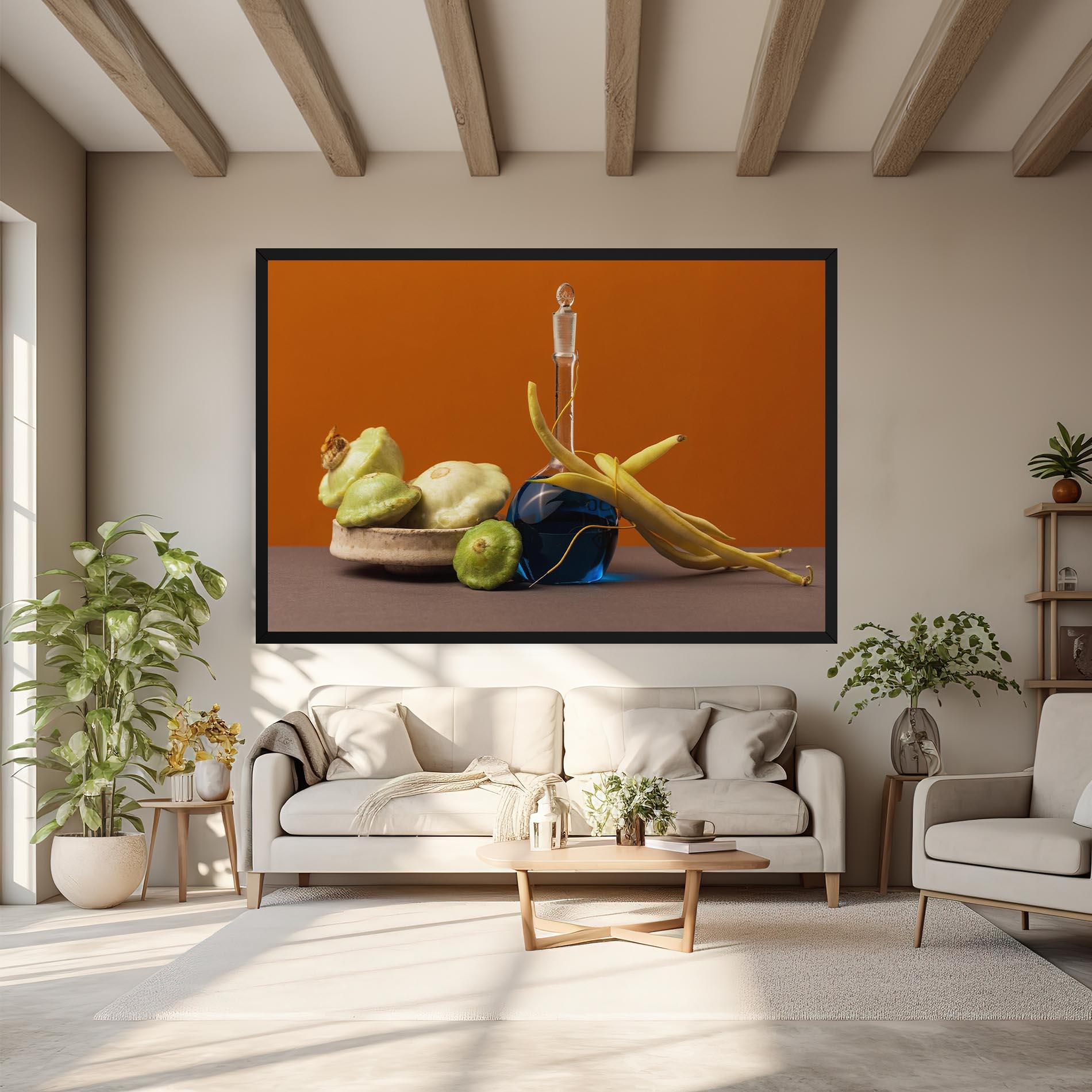 Leinwandbild Vegetables Blue Liquid mockup 6