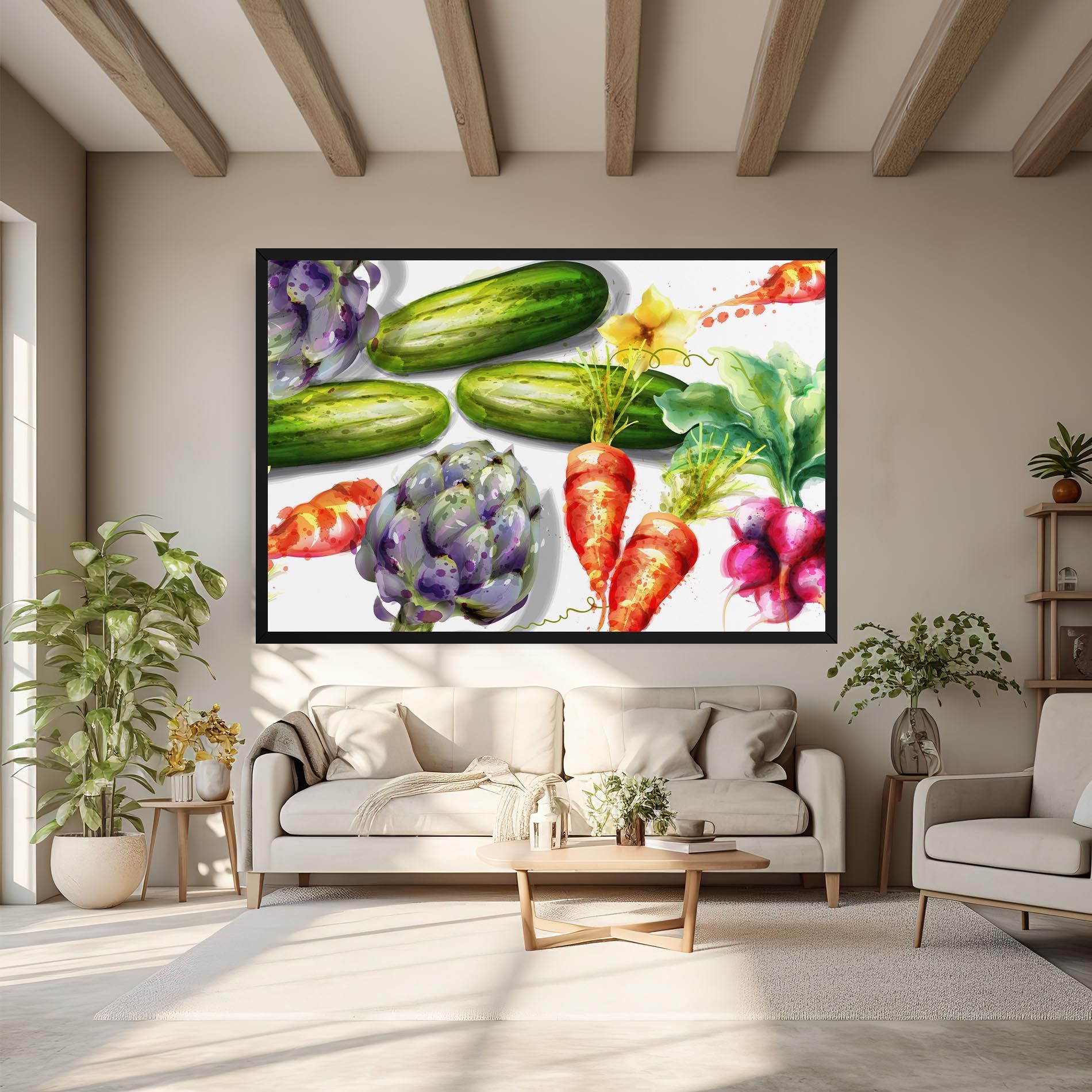 Watercolor Vegetables mockup 6