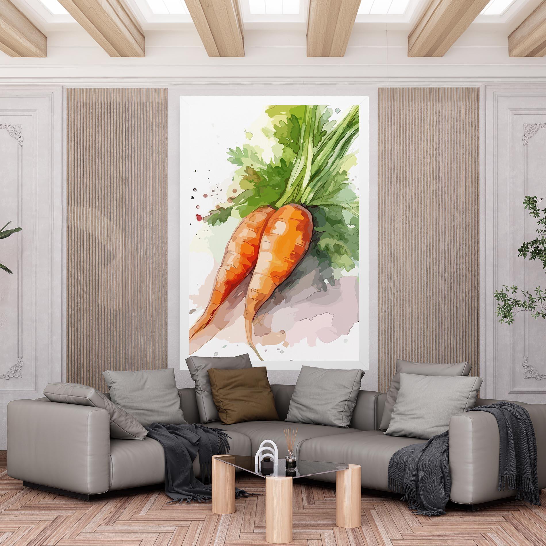 Leinwandbild Carrot Watercolor mockup 6