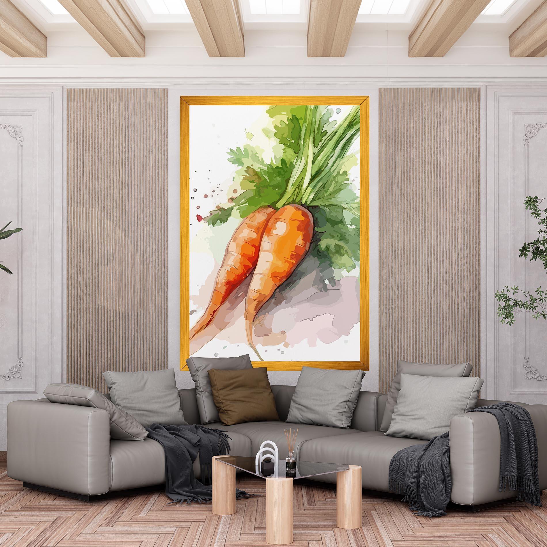 Leinwandbild Carrot Watercolor mockup 6