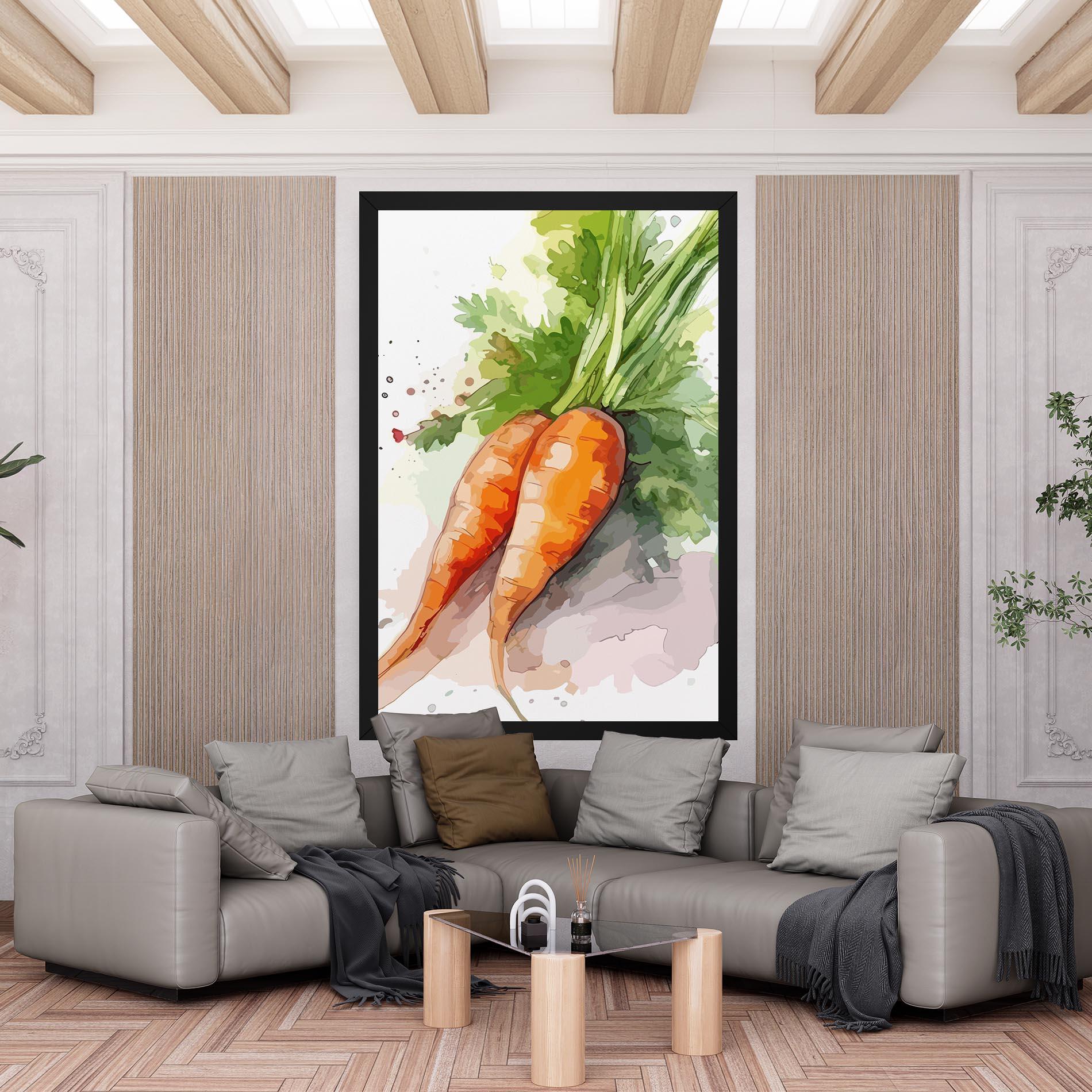 Leinwandbild Carrot Watercolor mockup 6