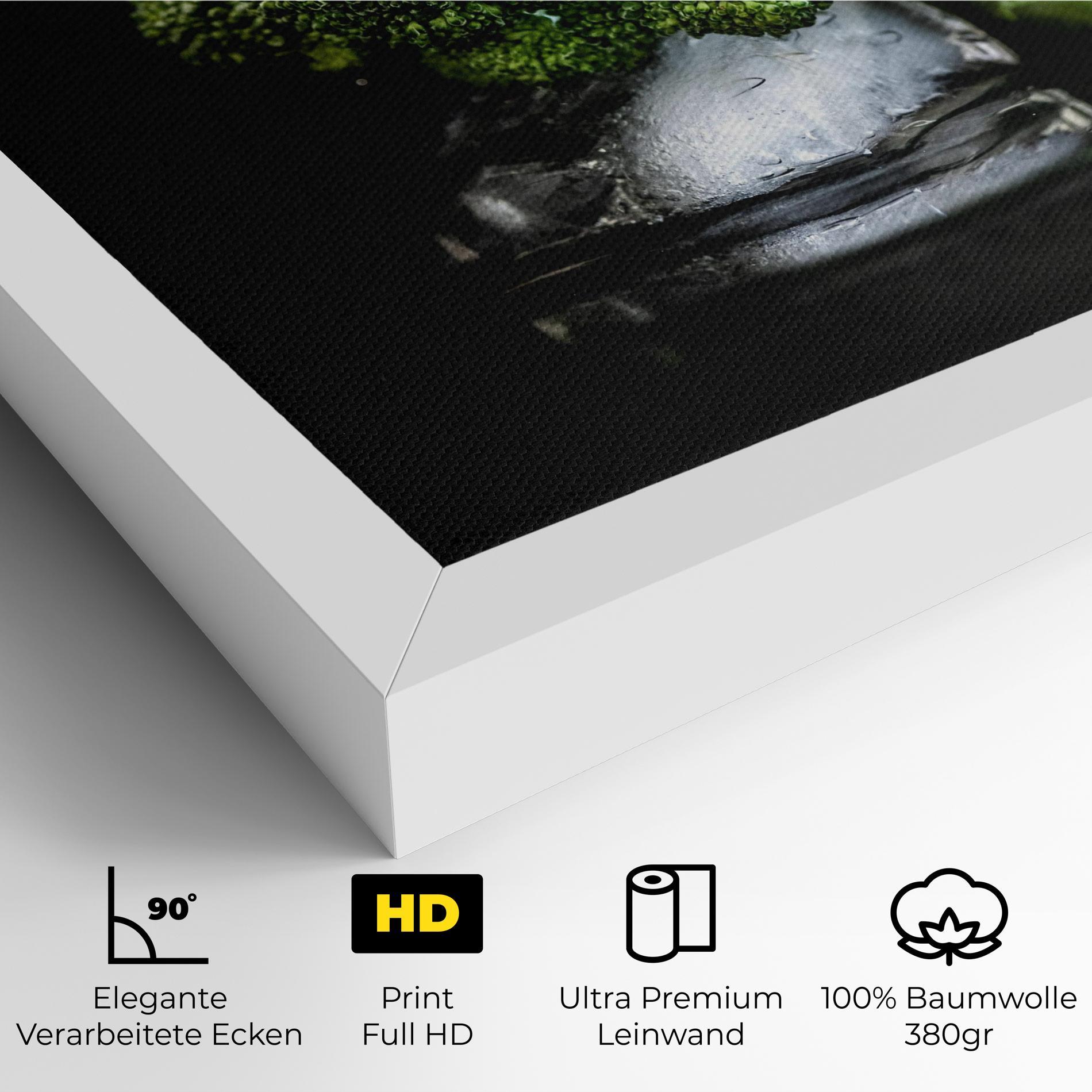 Leinwandbild Broccoli Water mockup 4