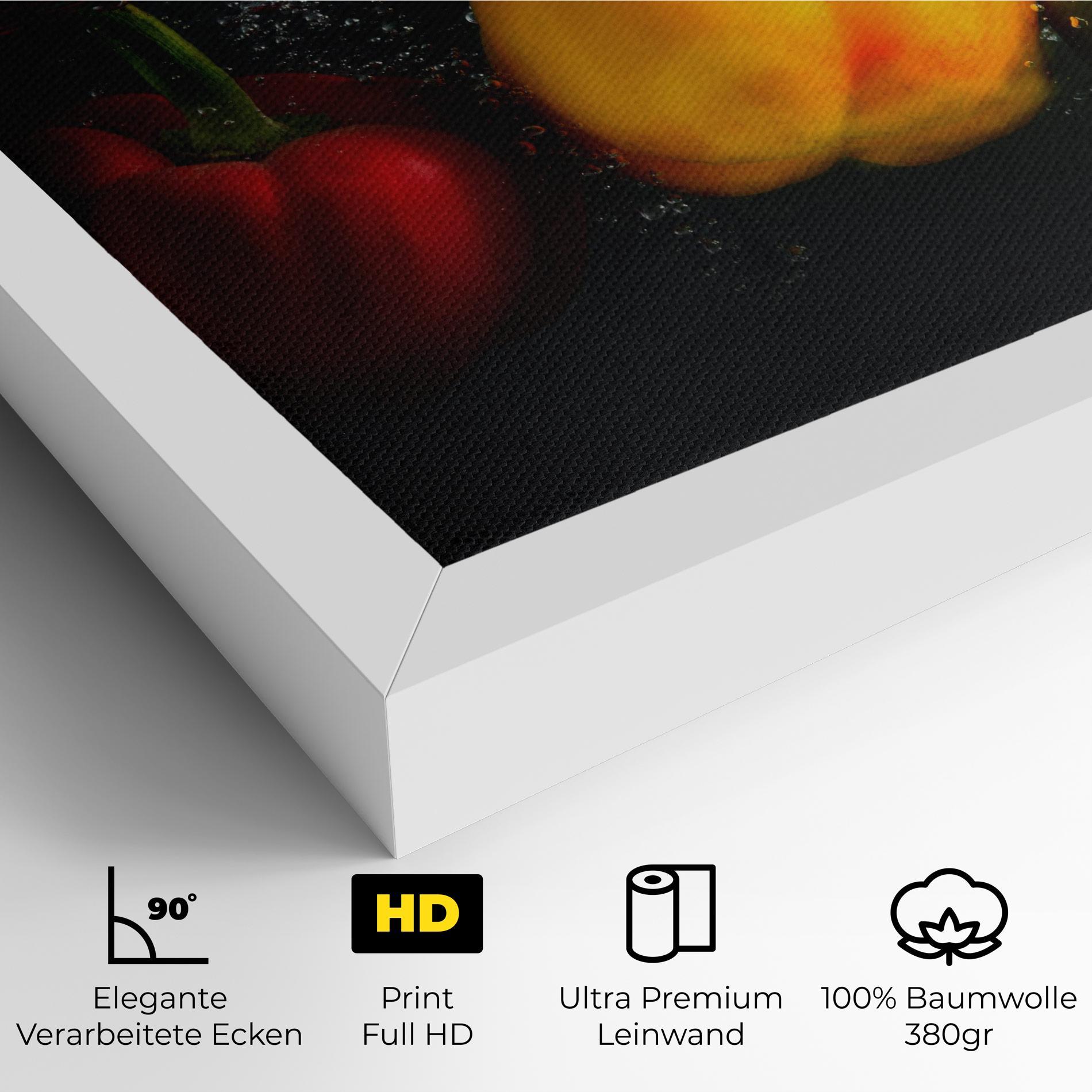 Leinwandbild Cool Bellpepper Splash mockup 4