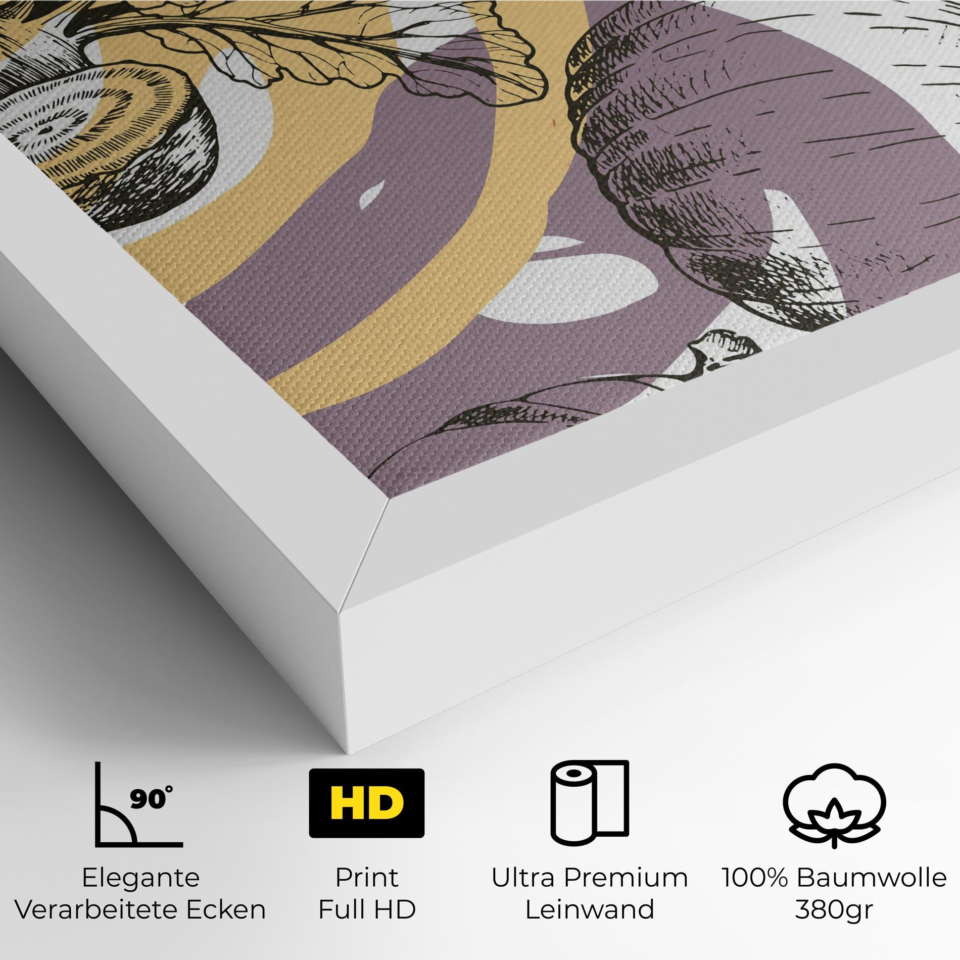 Leinwandbild Cream Vegetables Art mockup 4