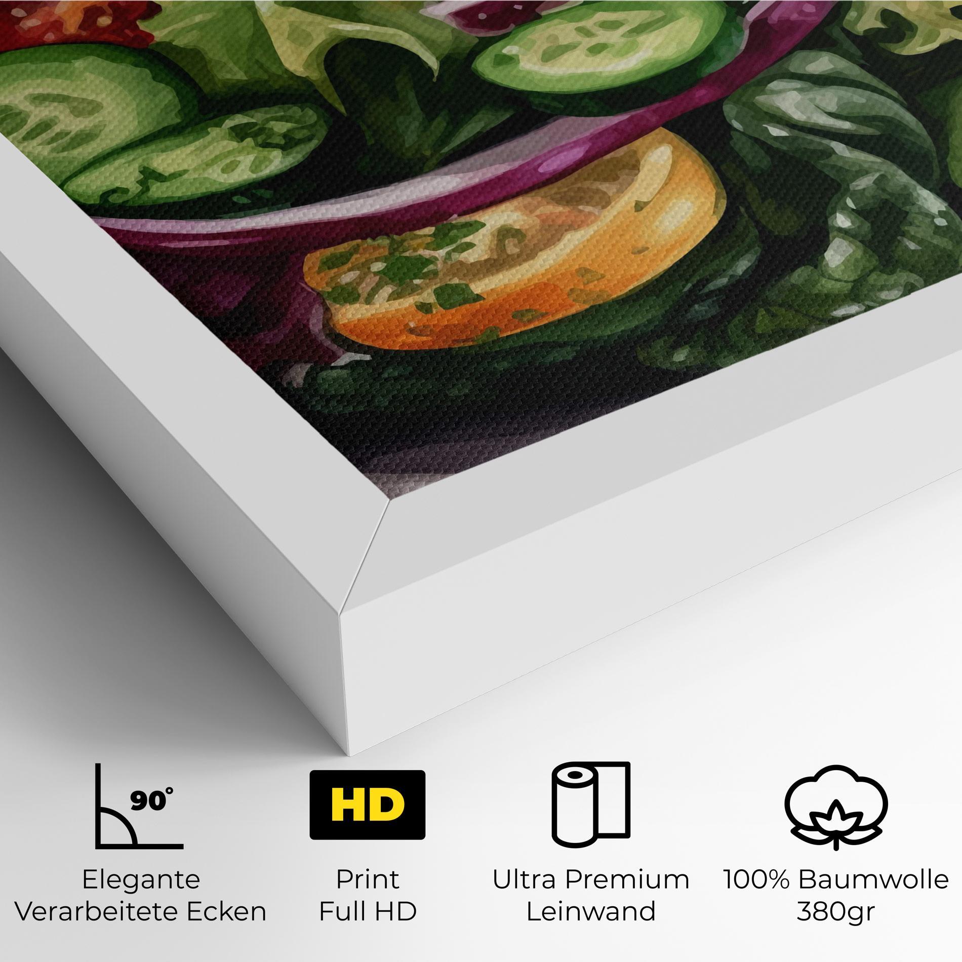 Leinwandbild Cucumber Salad mockup 4