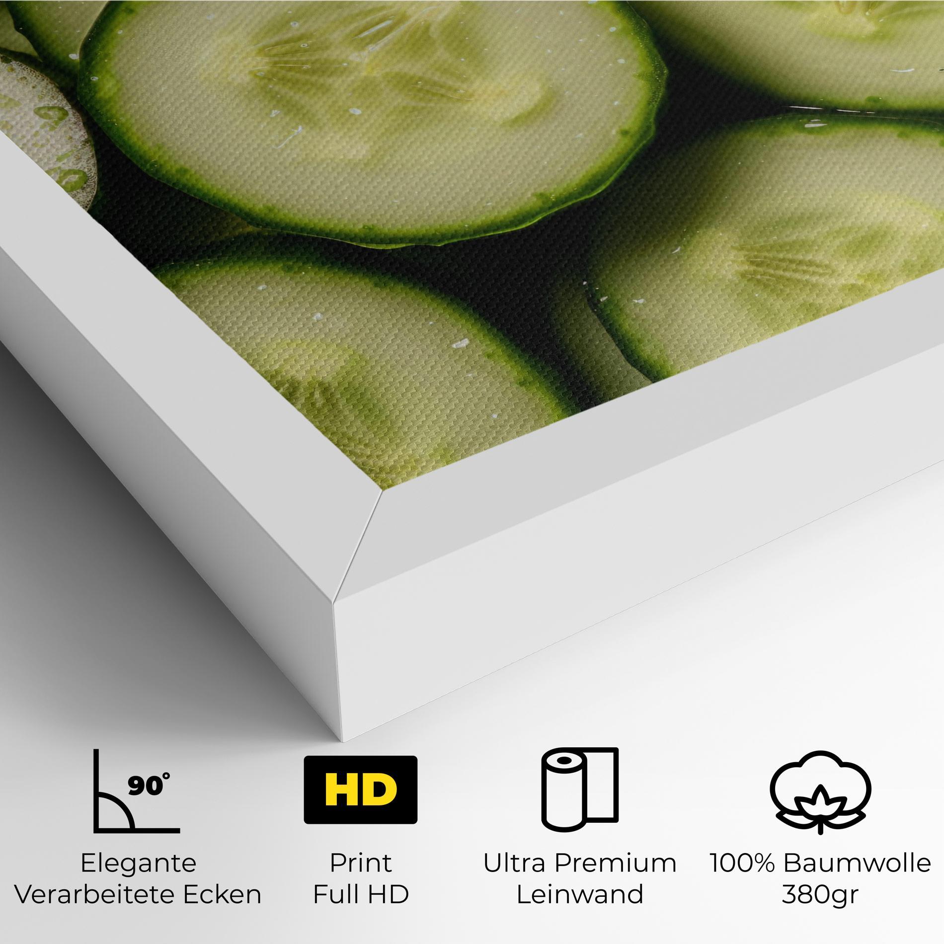 Leinwandbild Fresh Cucumber mockup 4