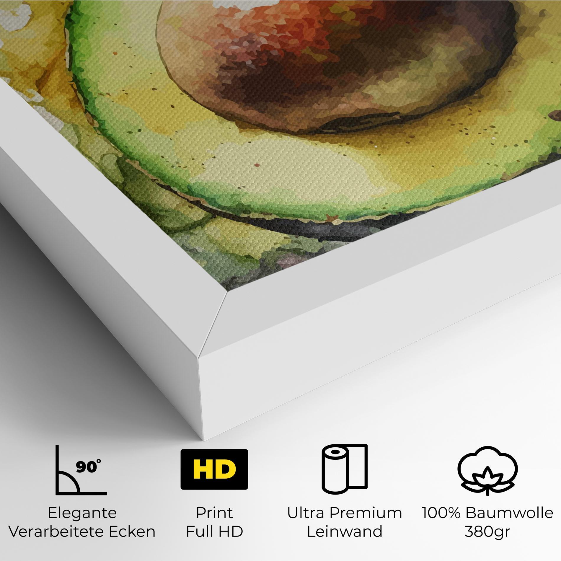 Leinwandbild Green Avocado Art mockup 4