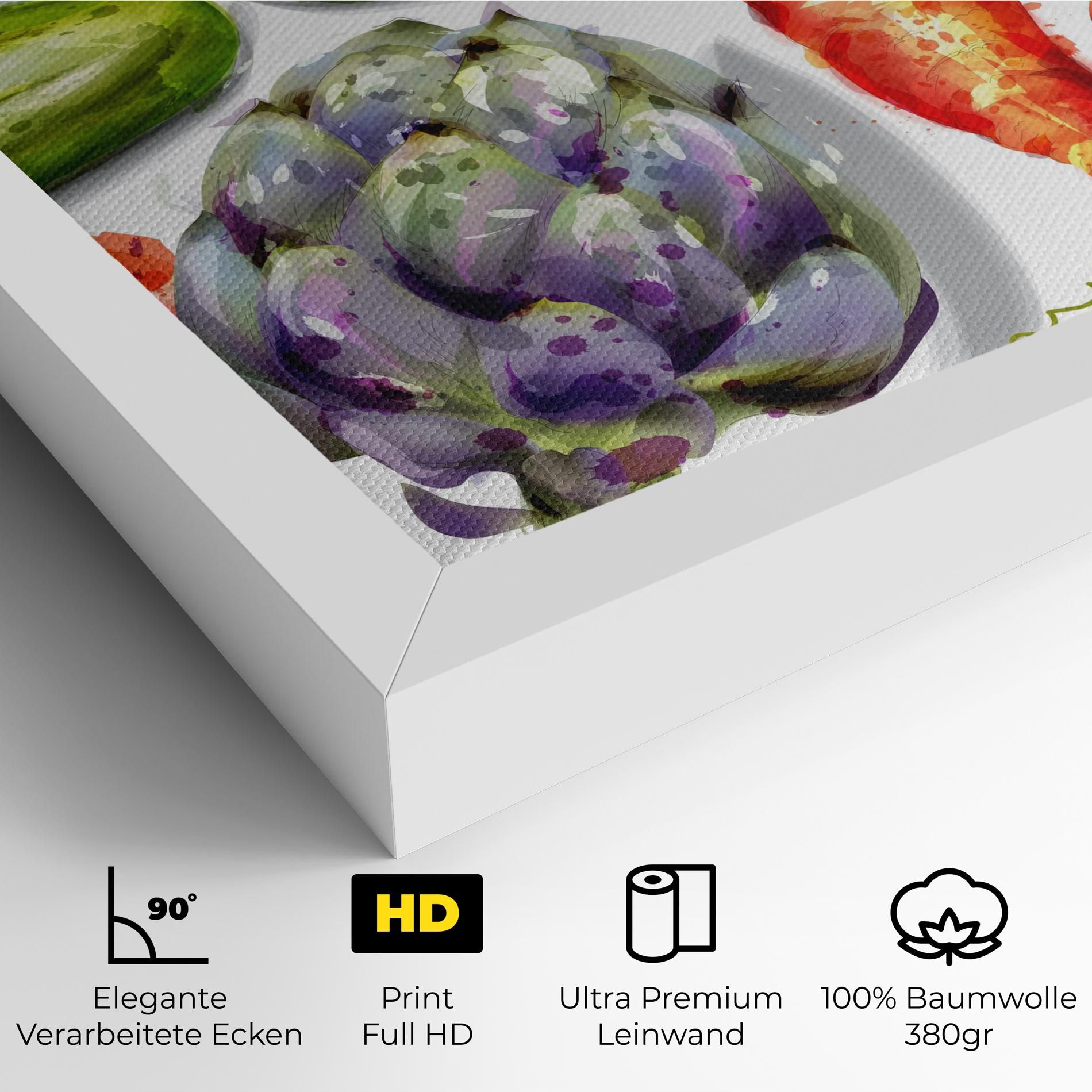 Watercolor Vegetables mockup 4