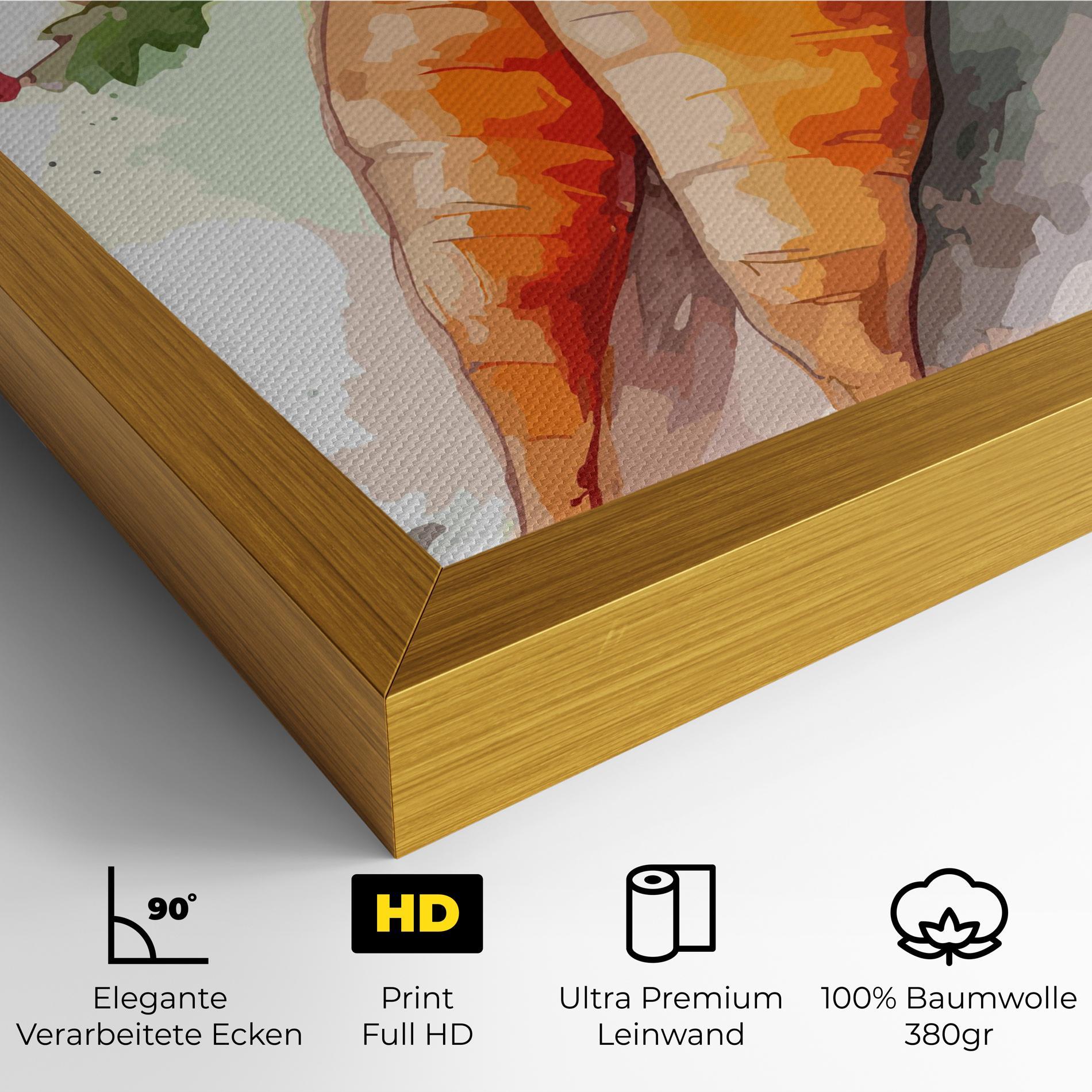 Leinwandbild Carrot Watercolor mockup 4