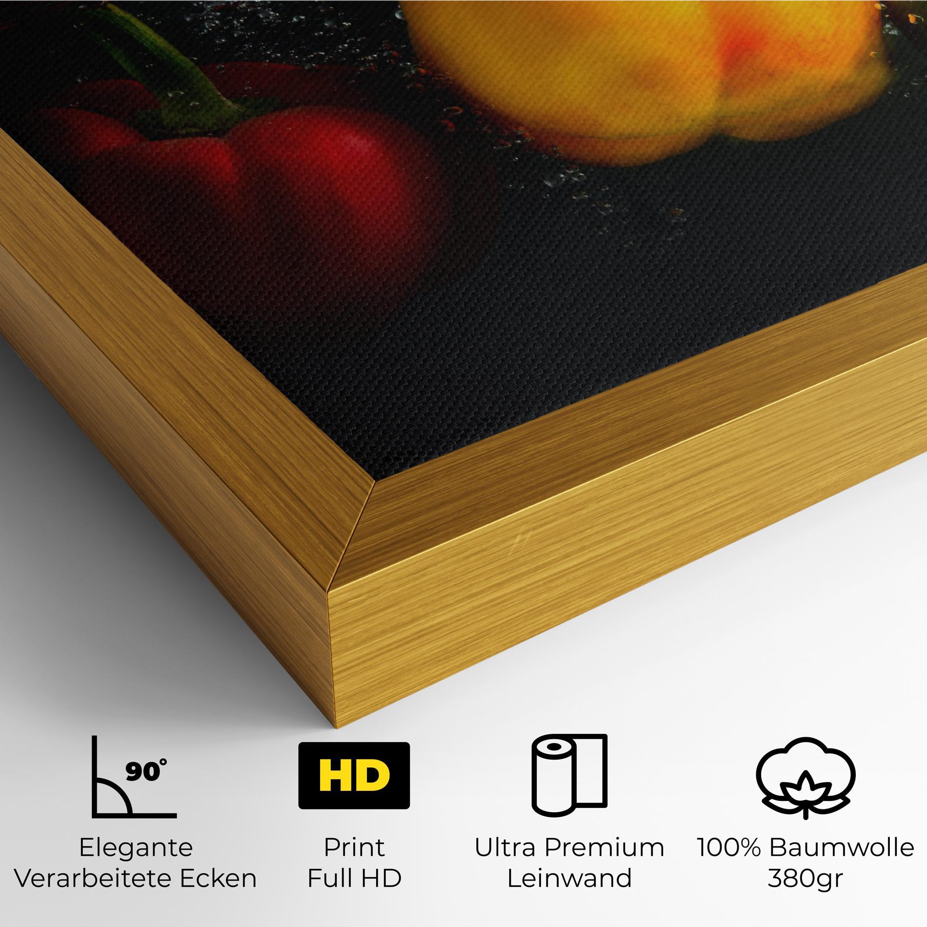 Leinwandbild Cool Bellpepper Splash mockup 4