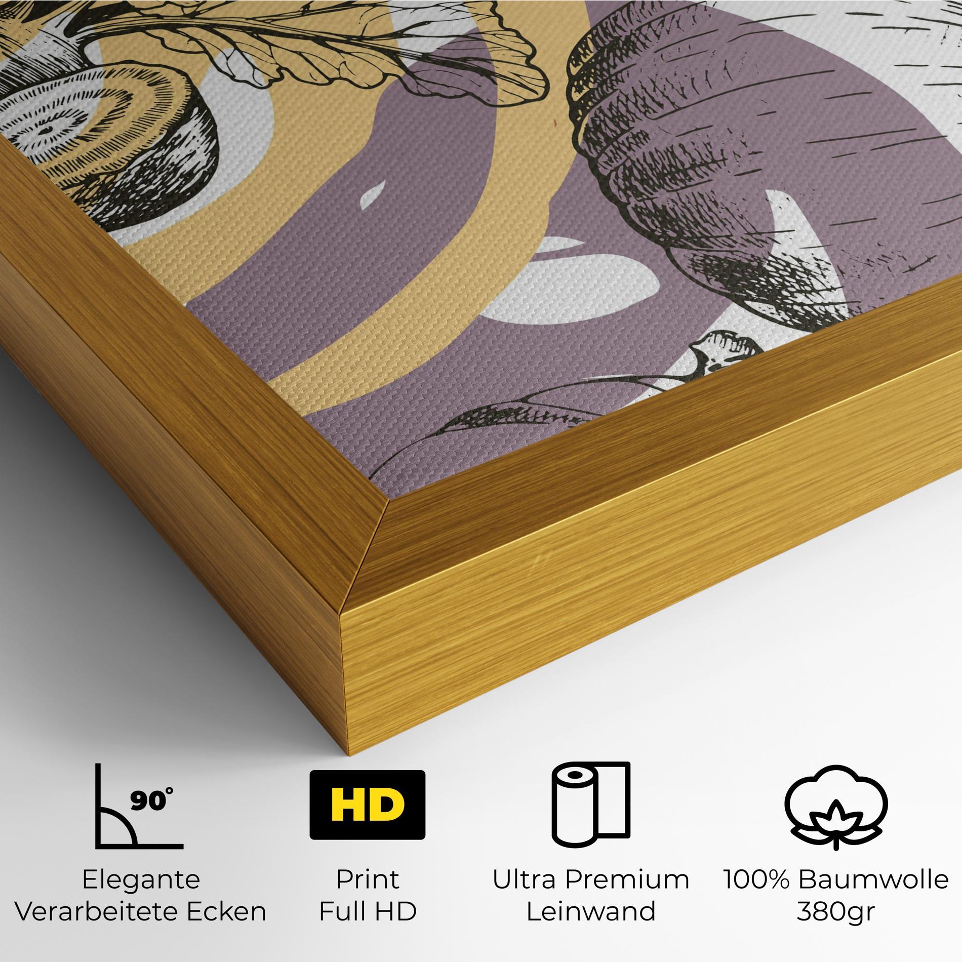 Leinwandbild Cream Vegetables Art mockup 4