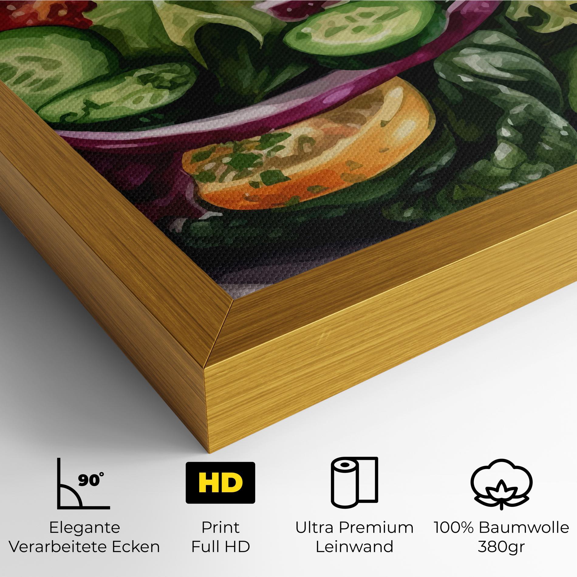 Leinwandbild Cucumber Salad mockup 4