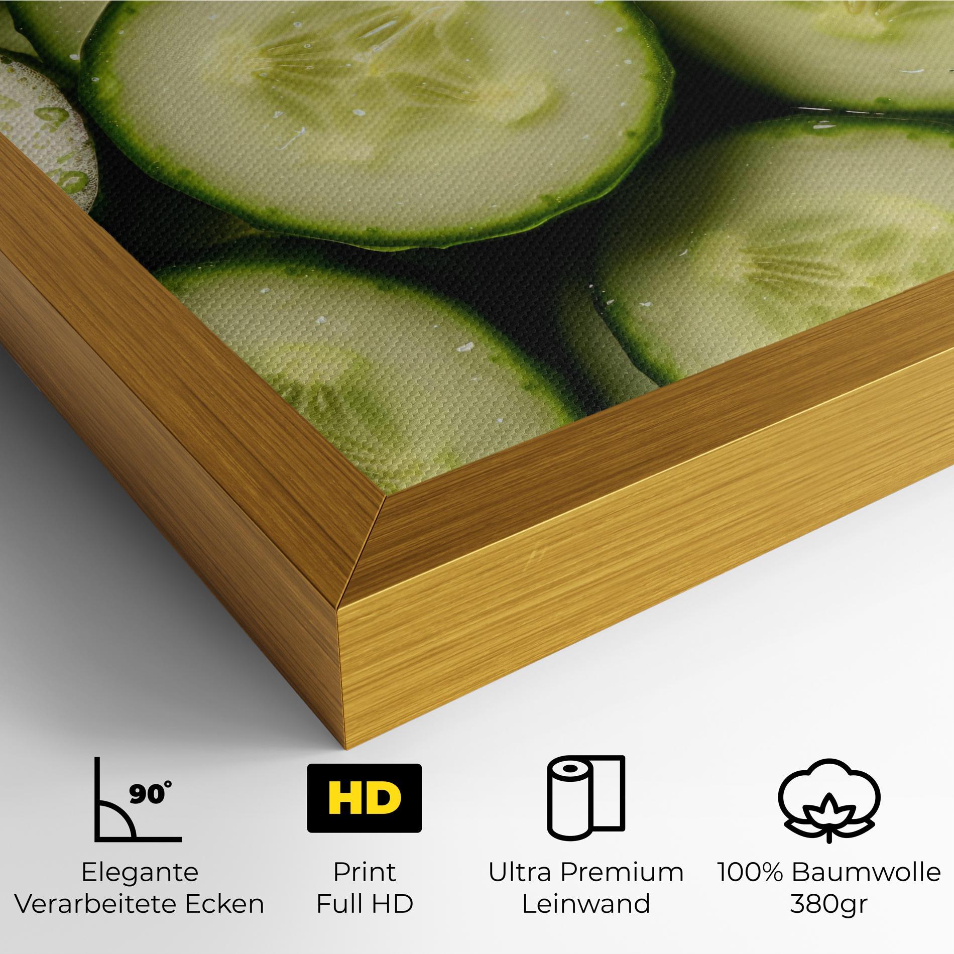 Leinwandbild Fresh Cucumber mockup 4