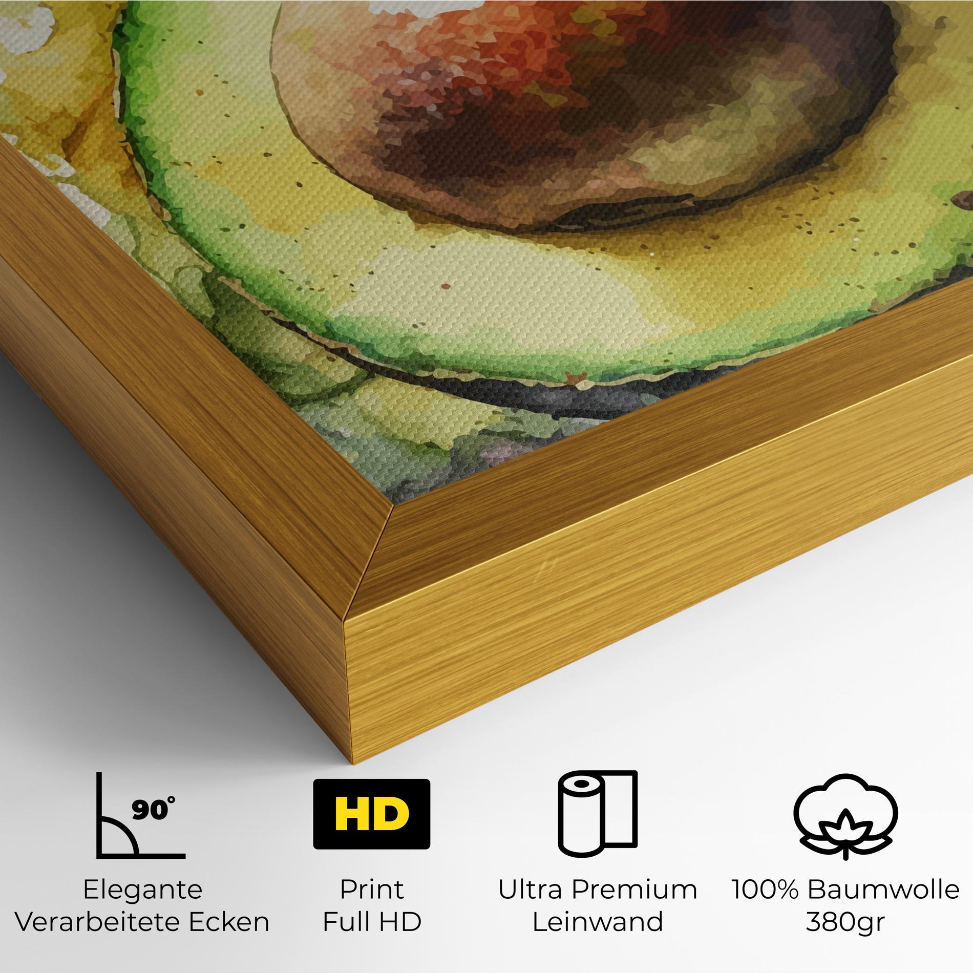 Leinwandbild Green Avocado Art mockup 4