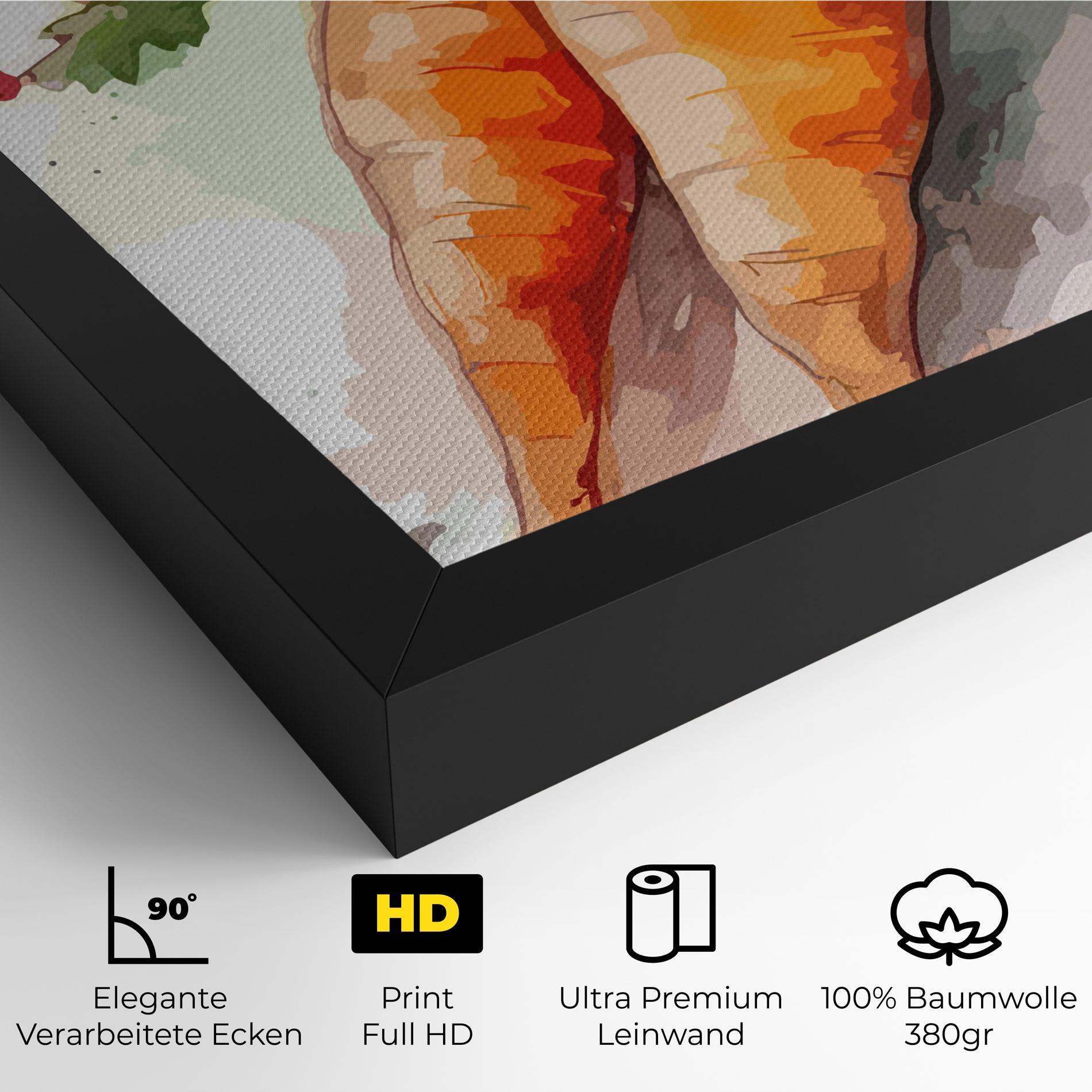 Leinwandbild Carrot Watercolor mockup 4