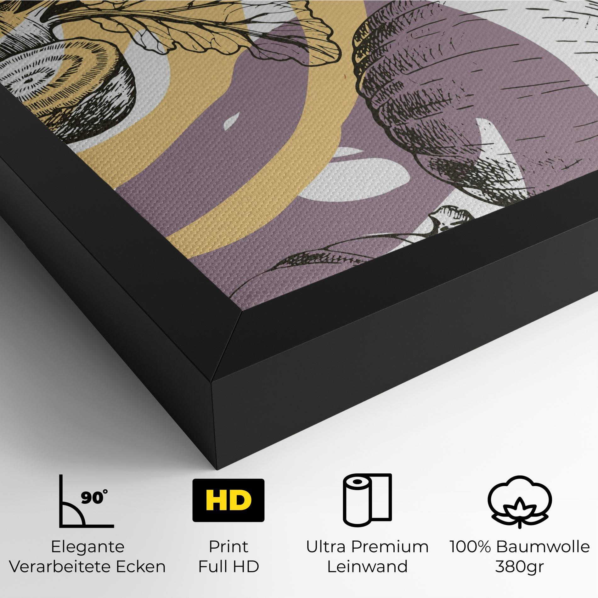 Leinwandbild Cream Vegetables Art mockup 4