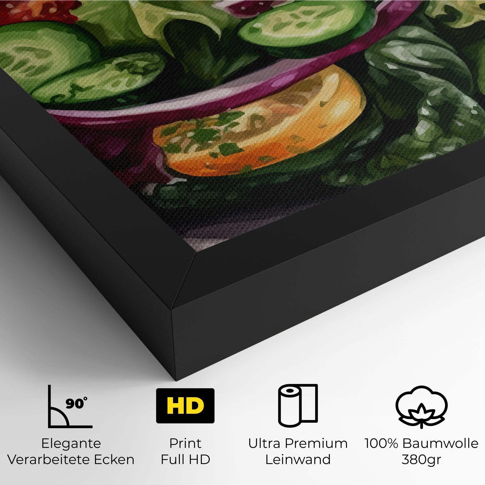 Leinwandbild Cucumber Salad mockup 4