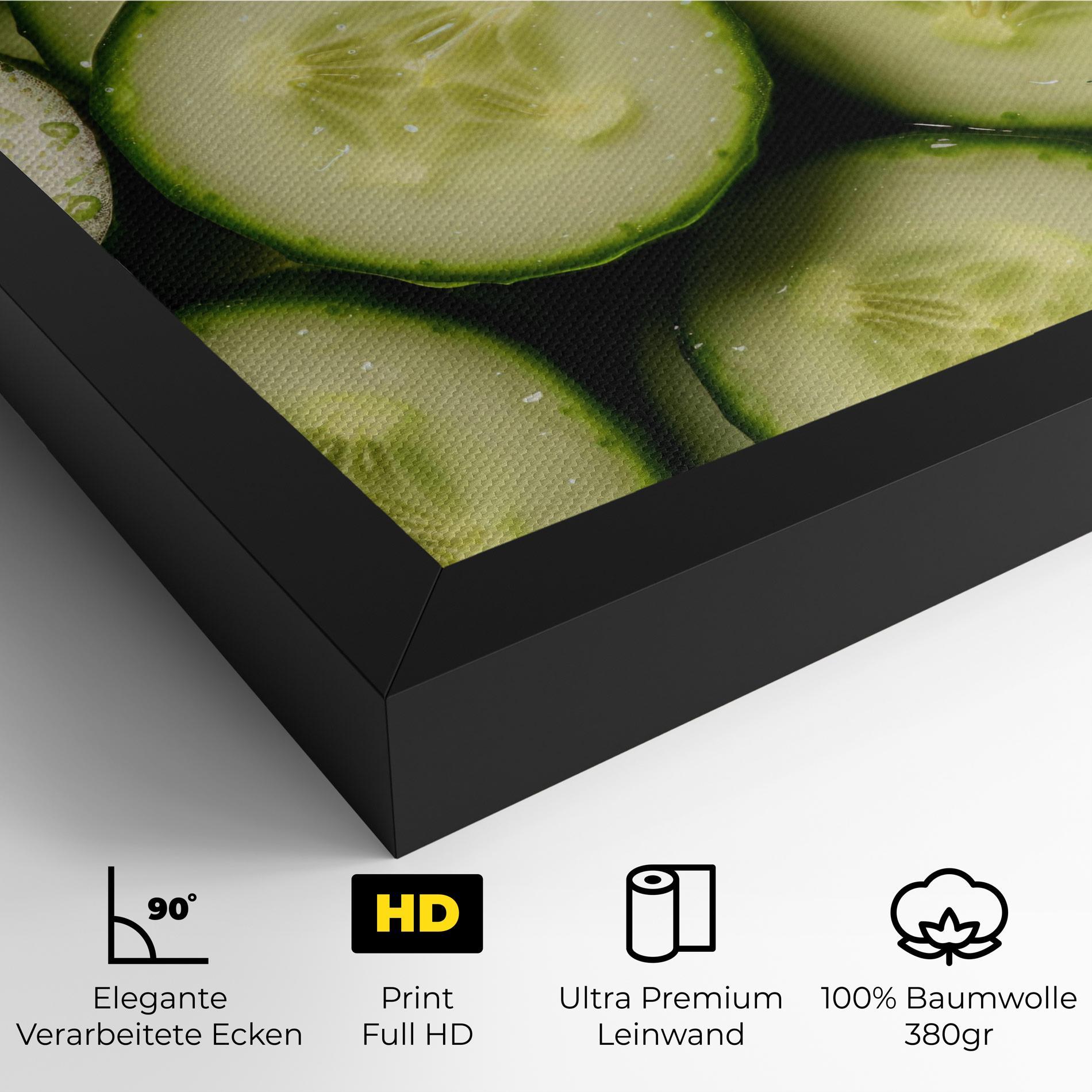 Leinwandbild Fresh Cucumber mockup 4