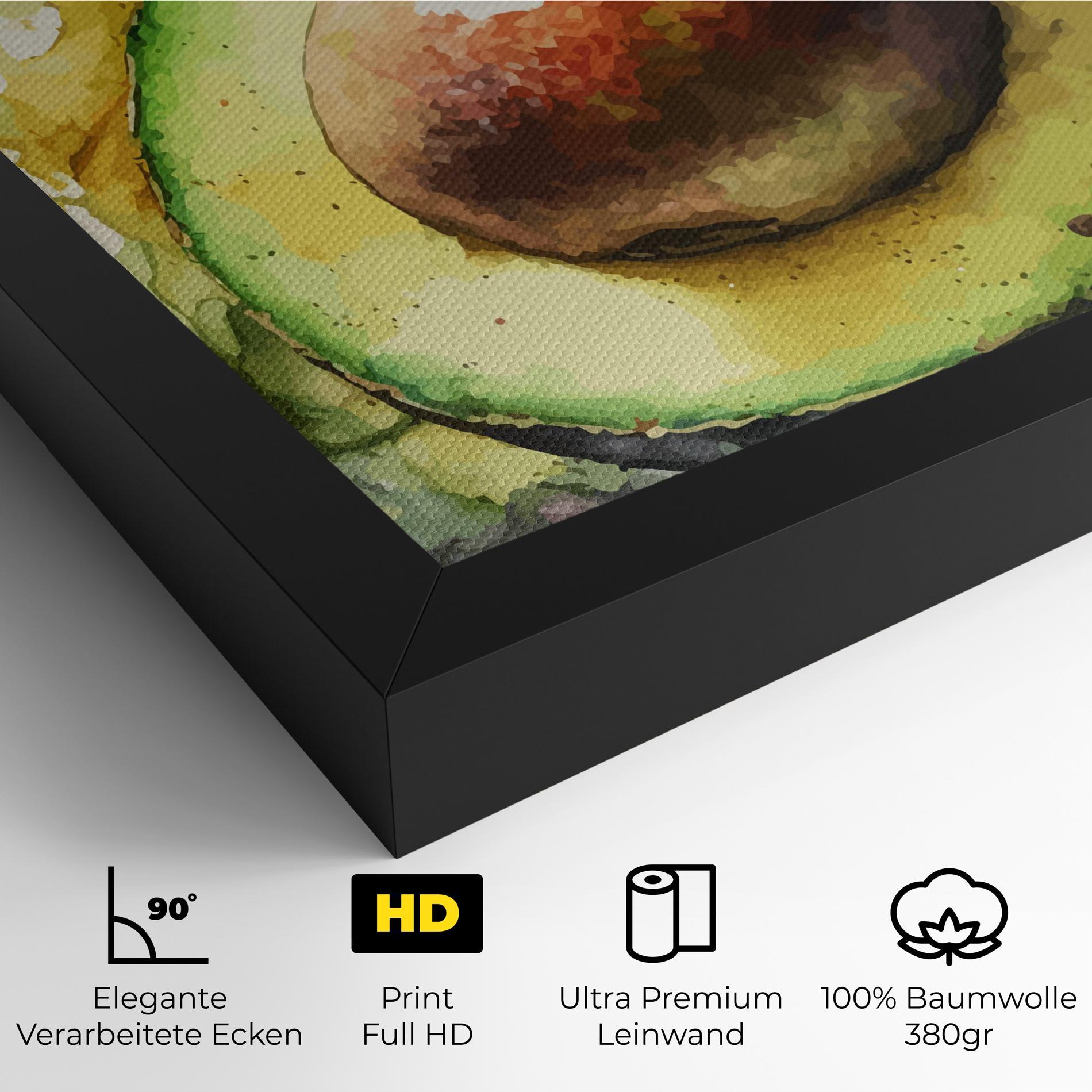 Leinwandbild Green Avocado Art mockup 4