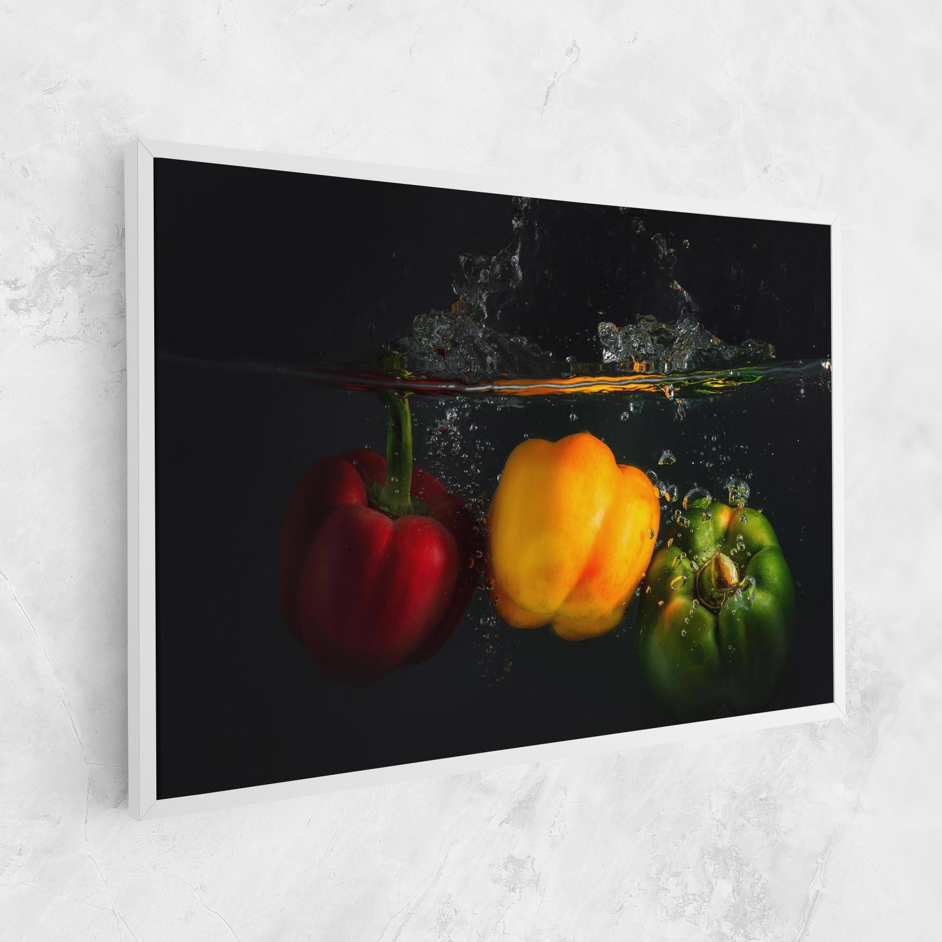 Leinwandbild Cool Bellpepper Splash mockup 1