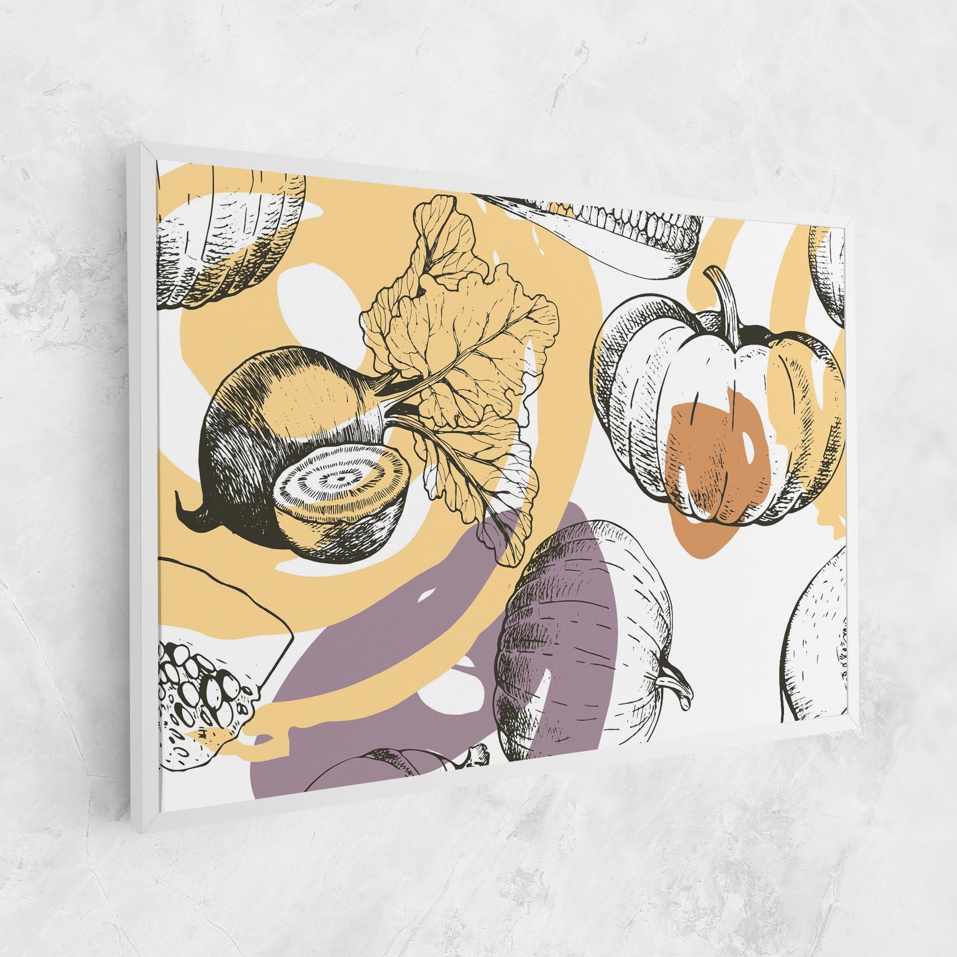 Leinwandbild Cream Vegetables Art mockup 1