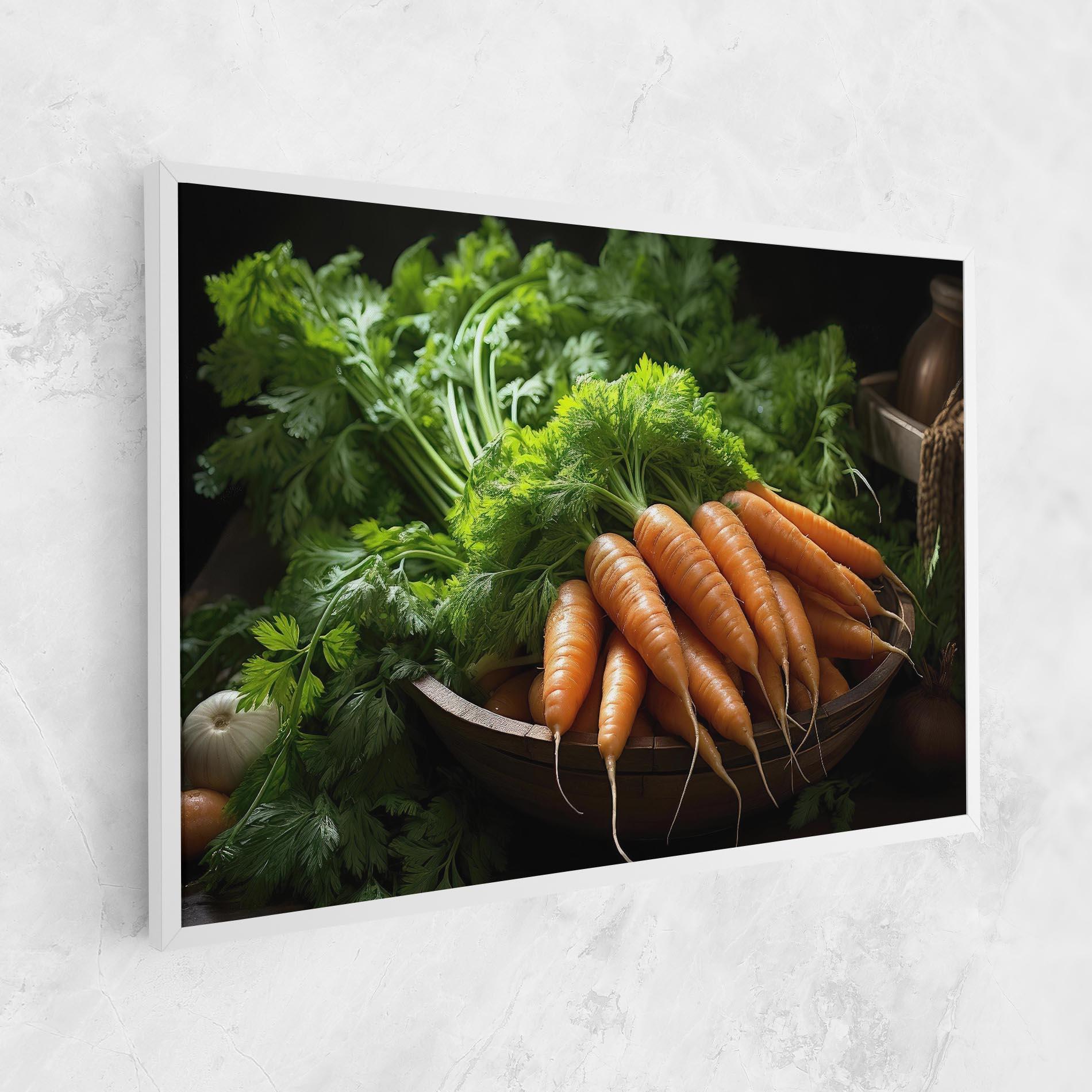 Leinwandbild Fresh Carrots Basket mockup 1