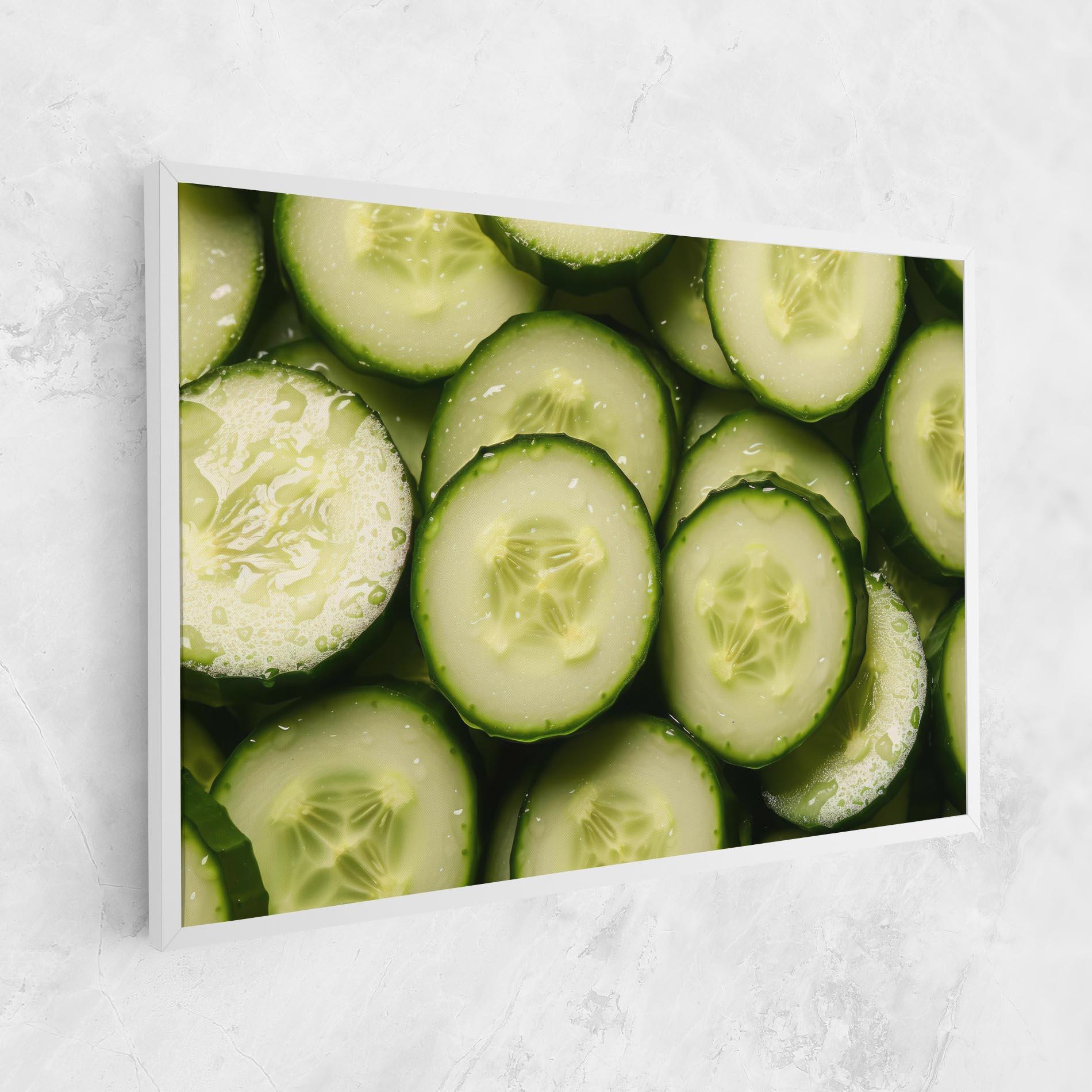 Leinwandbild Fresh Cucumber mockup 1