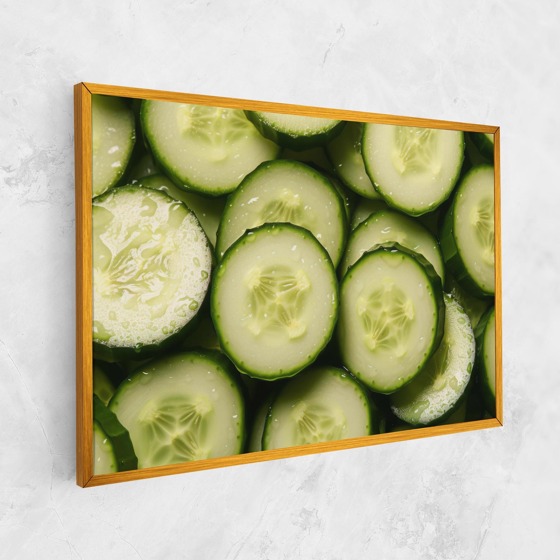 Leinwandbild Fresh Cucumber mockup 1