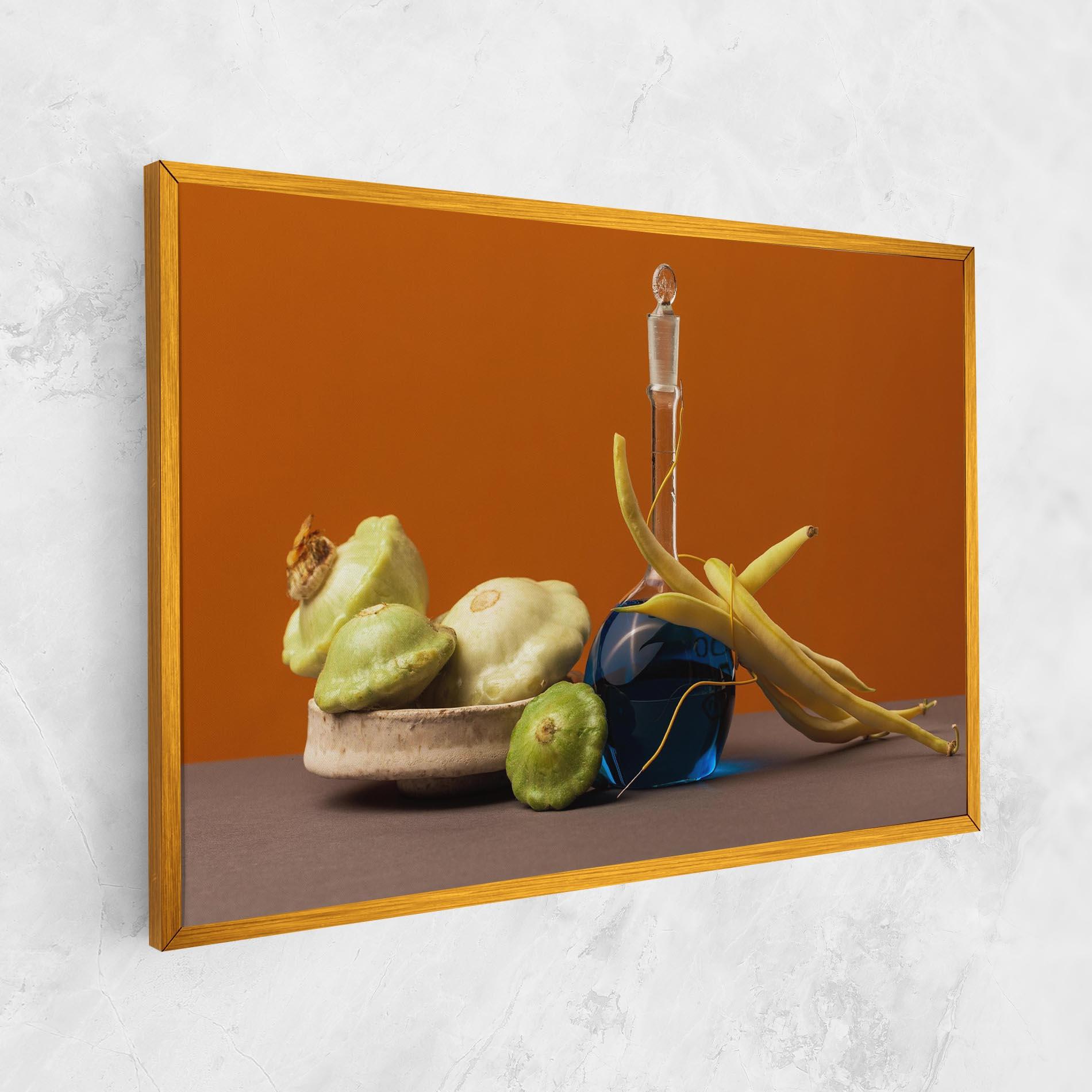 Leinwandbild Vegetables Blue Liquid mockup 1