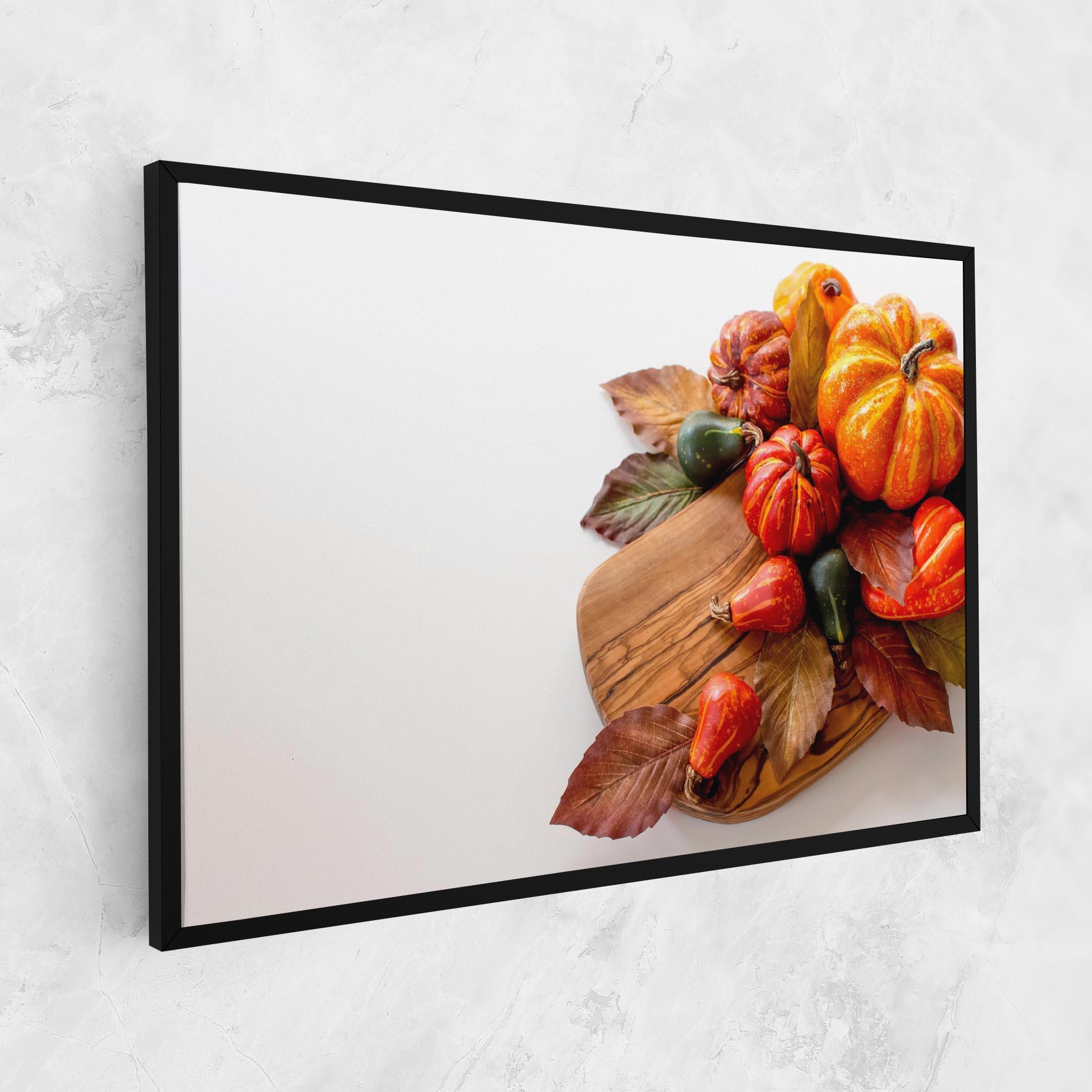 Leinwandbild Autumn Pumpkins mockup 1
