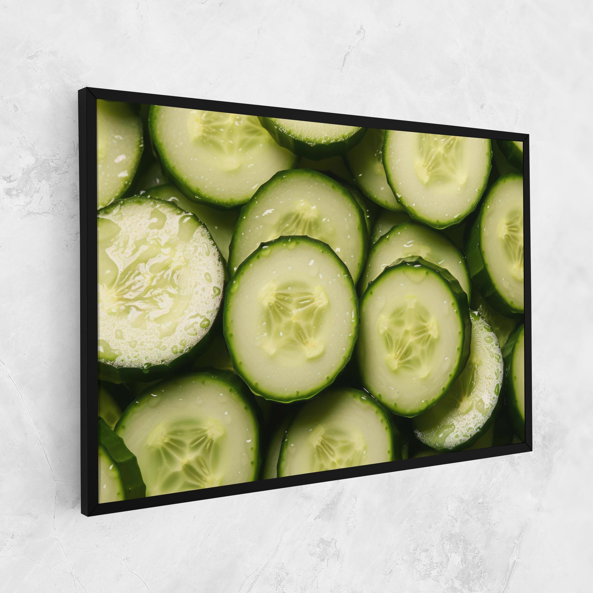 Leinwandbild Fresh Cucumber mockup 1
