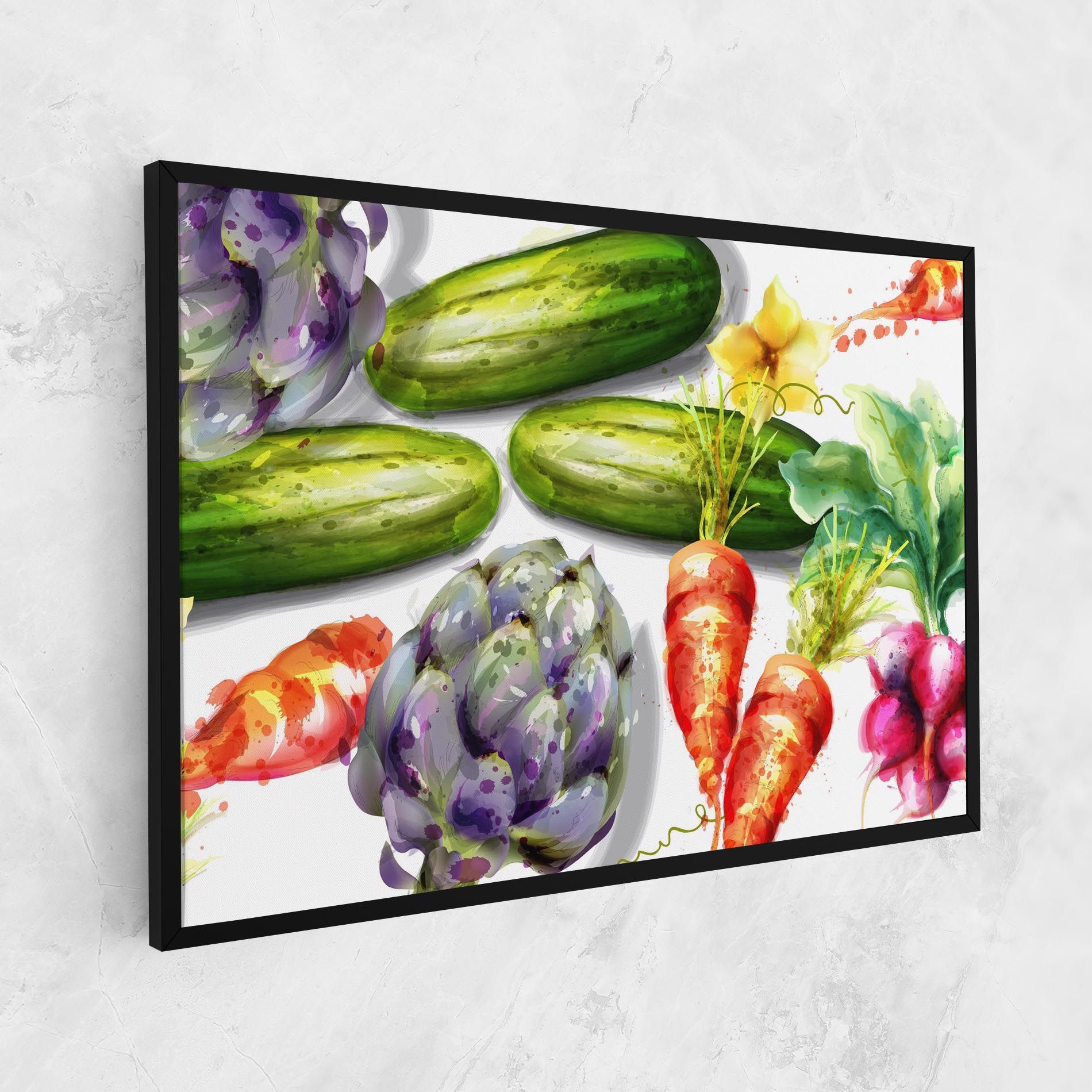 Watercolor Vegetables mockup 1