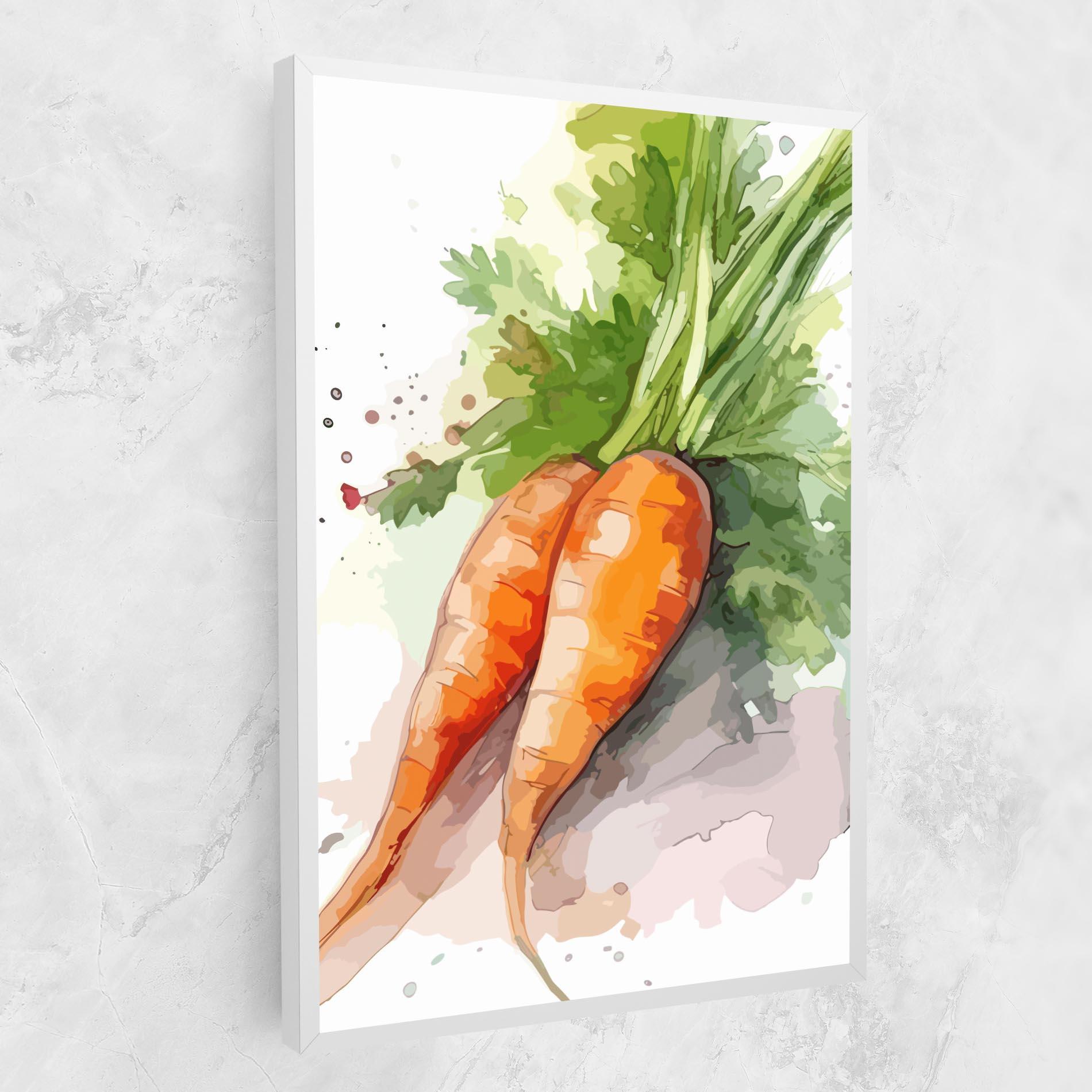Leinwandbild Carrot Watercolor mockup 1