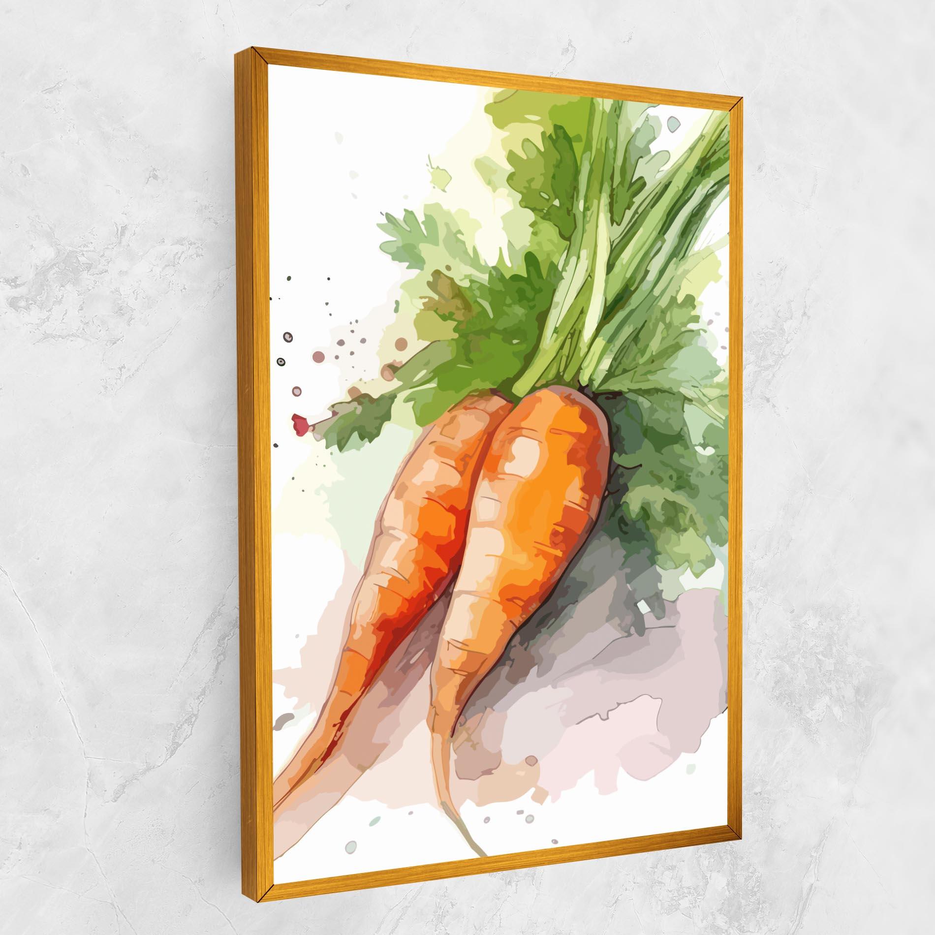 Leinwandbild Carrot Watercolor mockup 1