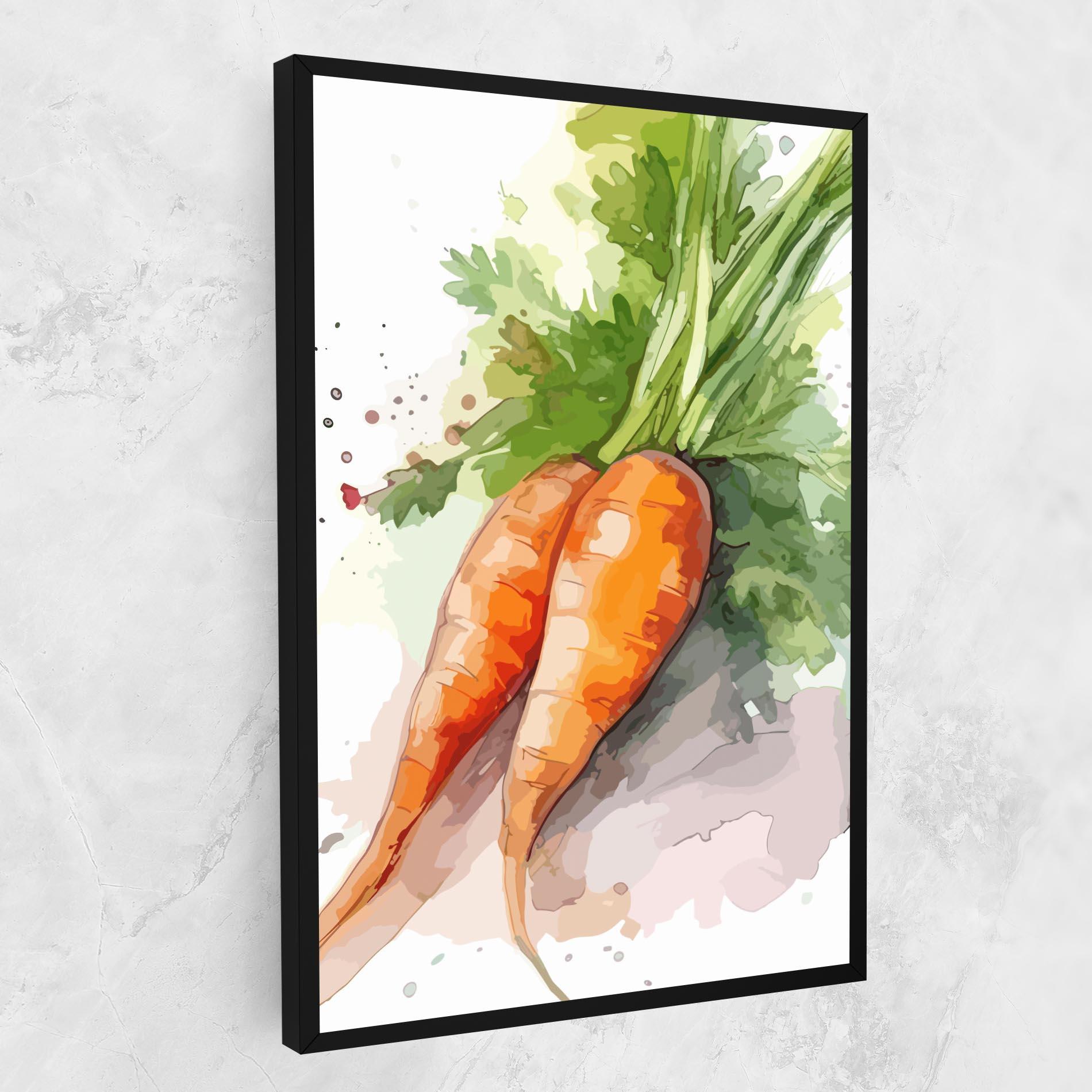 Leinwandbild Carrot Watercolor mockup 1