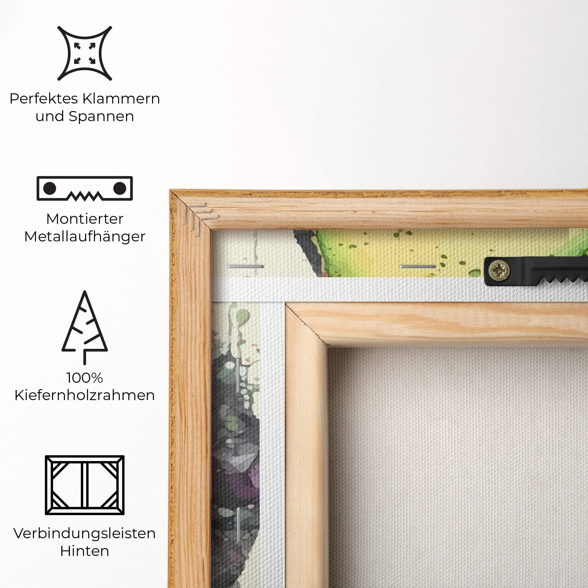 Leinwandbild Green Avocado Art mockup 5