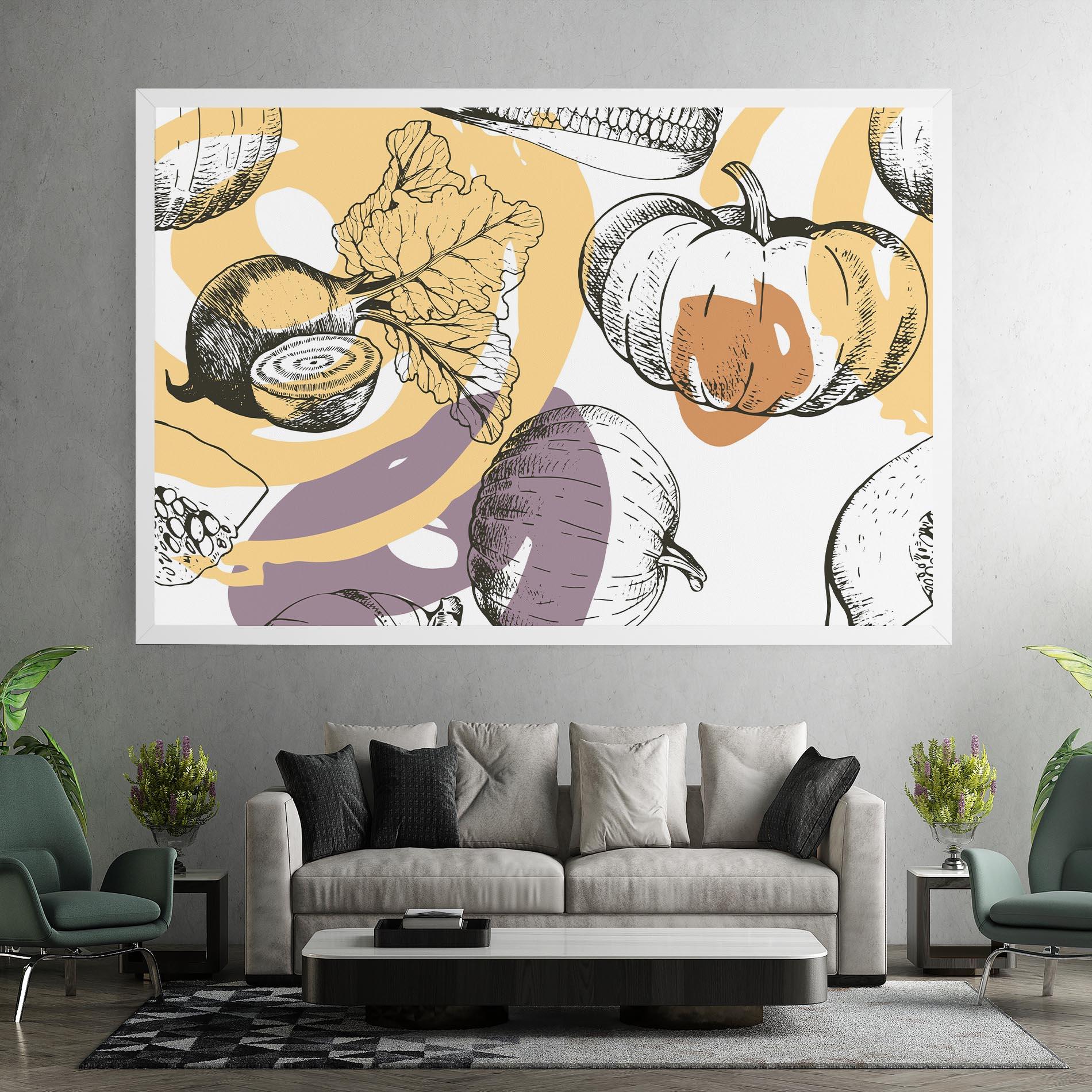 Leinwandbild Cream Vegetables Art mockup 7