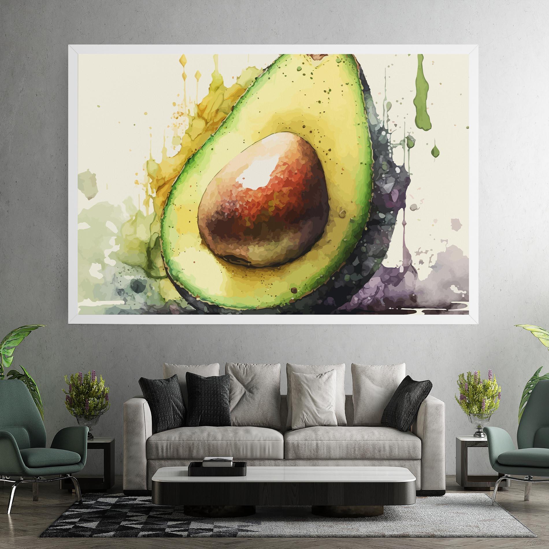 Leinwandbild Green Avocado Art mockup 7